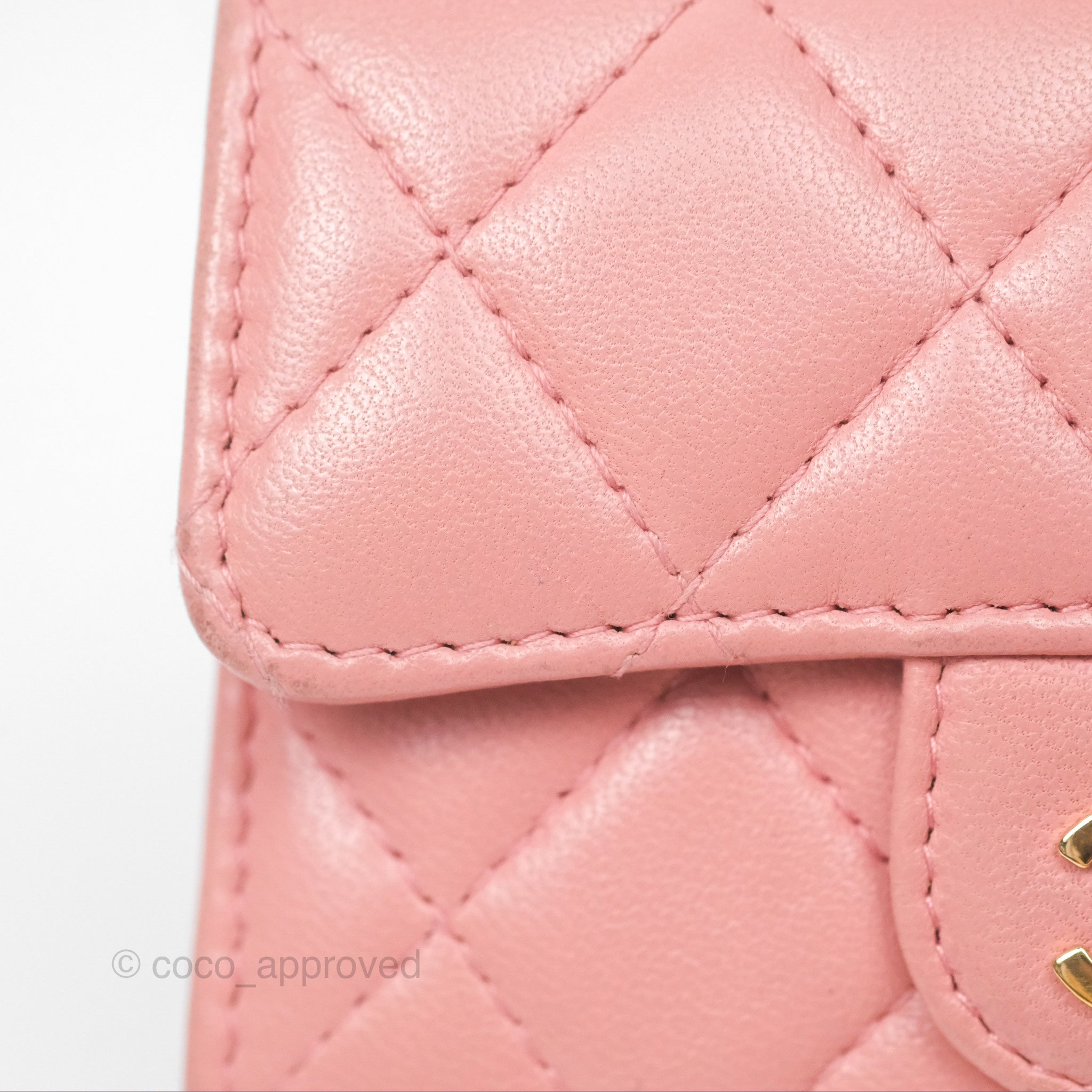Chanel Classic Flap Card Holder in Pink Quilted Lambskin with Gold Hardware - Luxury Wallet for Women, Perfect for Everyday Use & Special Occasions