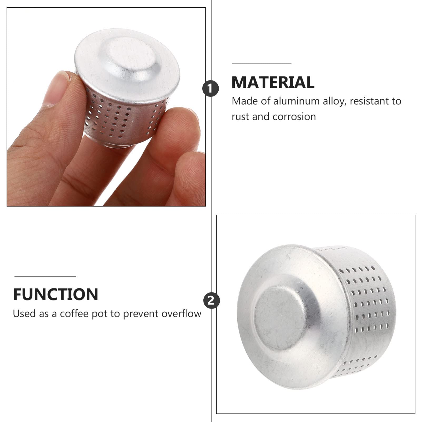 Hemoton Anti-Splash Valve Kit for Coffee Makers - Aluminum Coffee Press Accessories with Splash Proof Design - Perfect for French Press, Pour Over, and Drip Coffee Machines