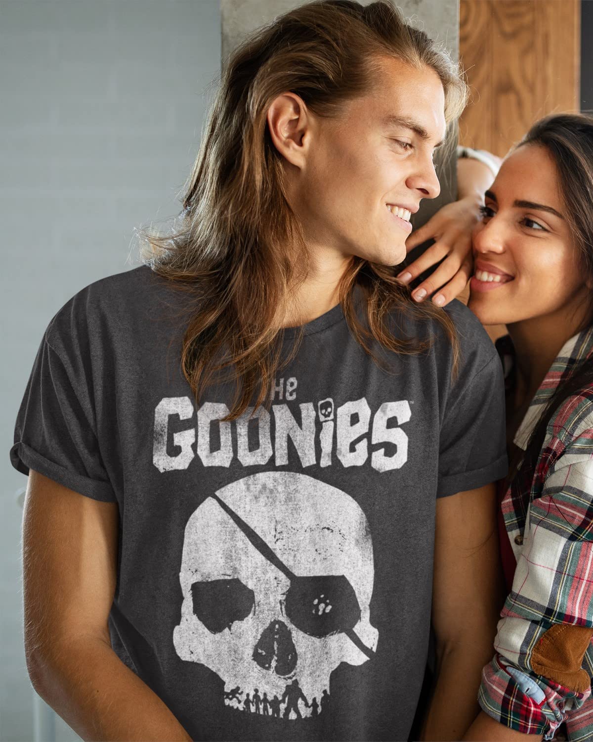 Official Goonies Skull with Silhouette Teeth Movie T-Shirt for Adults - Licensed Merchandise for Fans, Casual Wear & Movie Nights