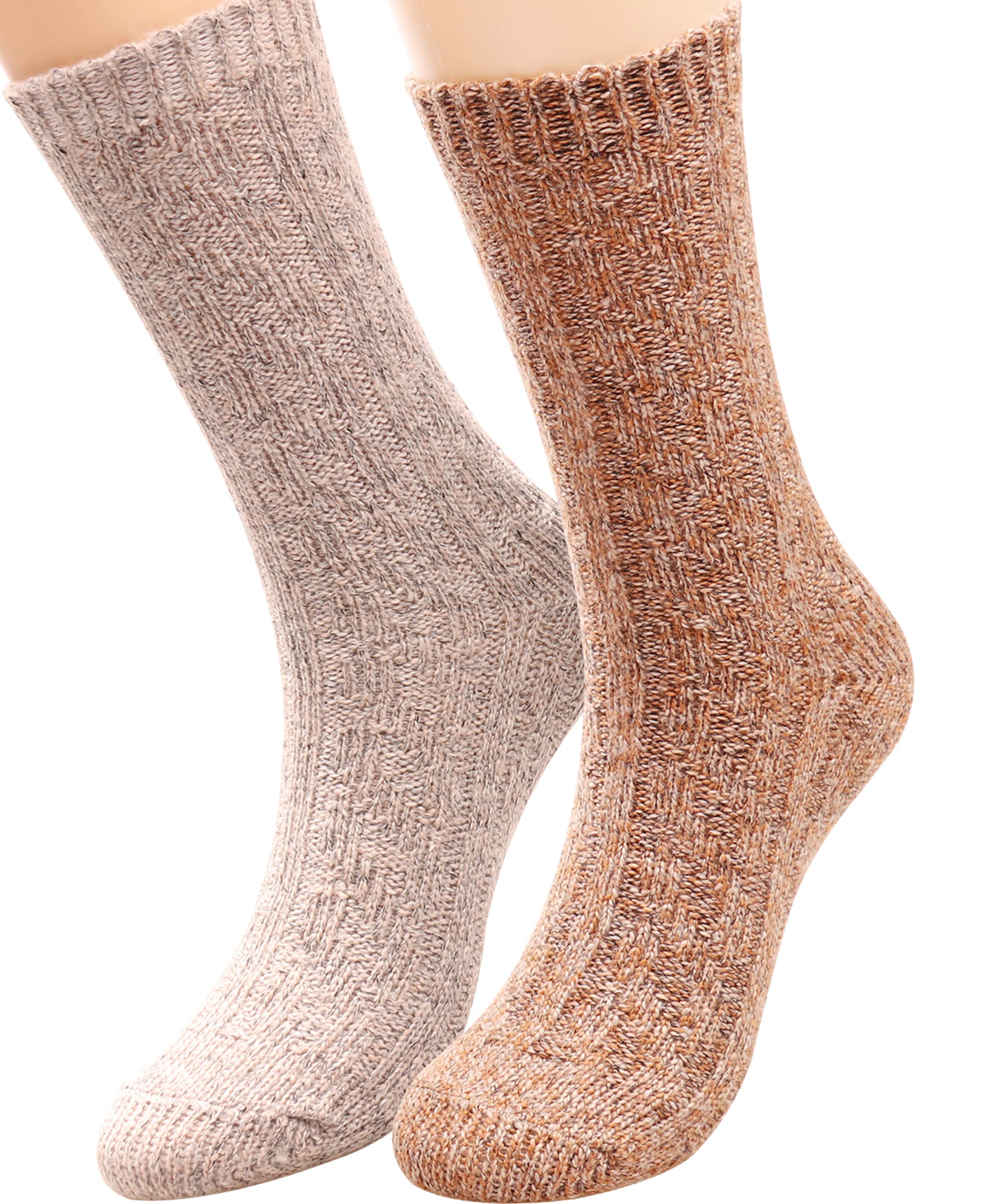 TINTAO Women's Cotton Knit Crew Socks - Thick Warm Wool Slouch Socks for Women (Size 5-10) - Perfect for Winter, Home, Office & Gift Giving #W502