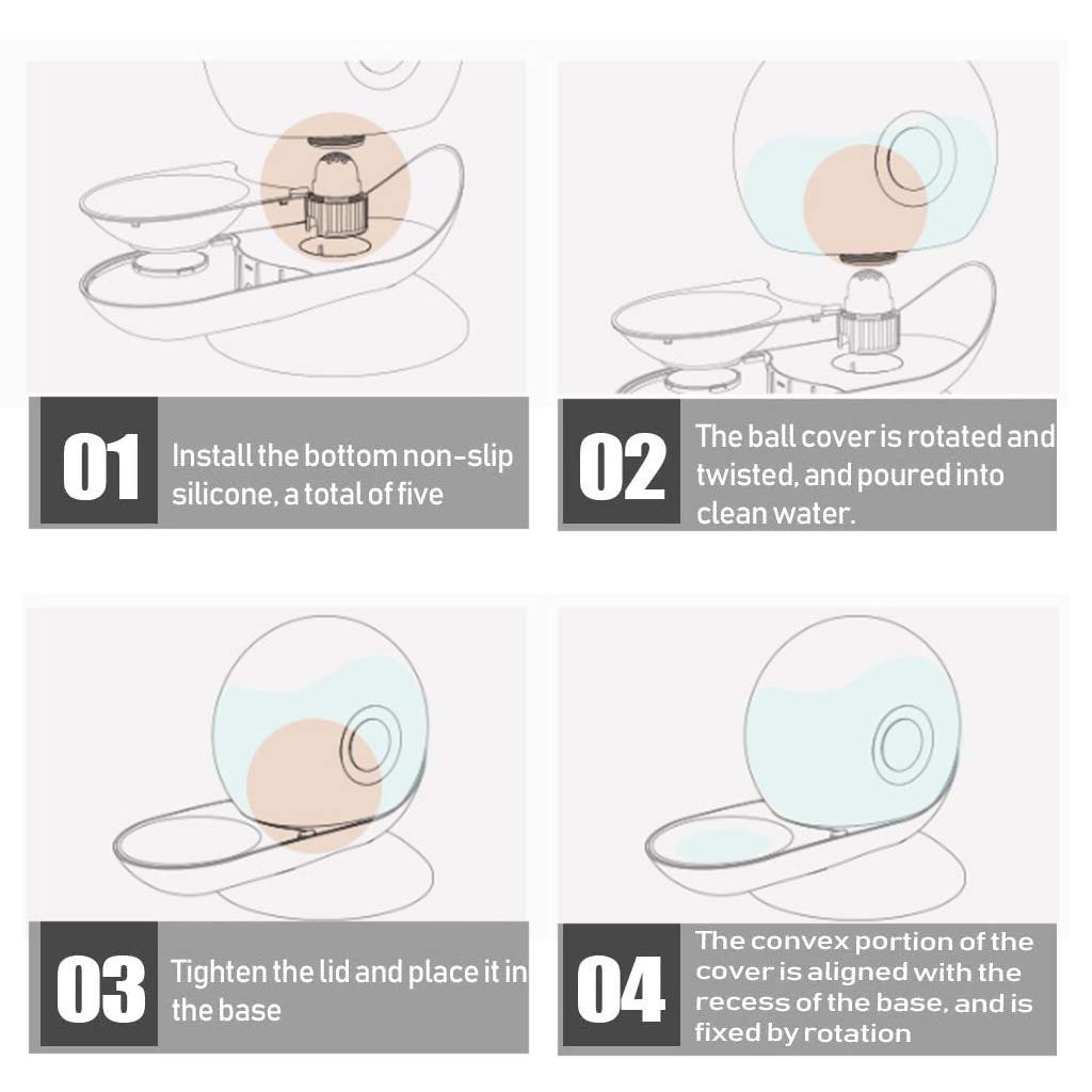 2.8L Snail Pet Water Dispenser - Automatic Dog Feeder for Home & Travel