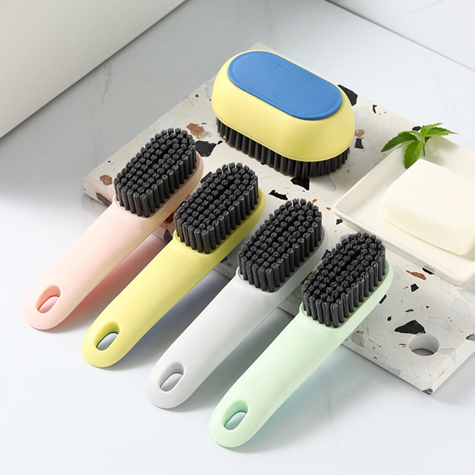 Premium Shoe Cleaning Brush Set (2 Pack) - Soft Bristle Sneaker & Laundry Brush with Ergonomic Handle - Gentle Non-Scratch Cleaning for Shoes, Boots & Delicate Fabrics - Perfect for Sneakerheads, Athletes & Home Cleaning