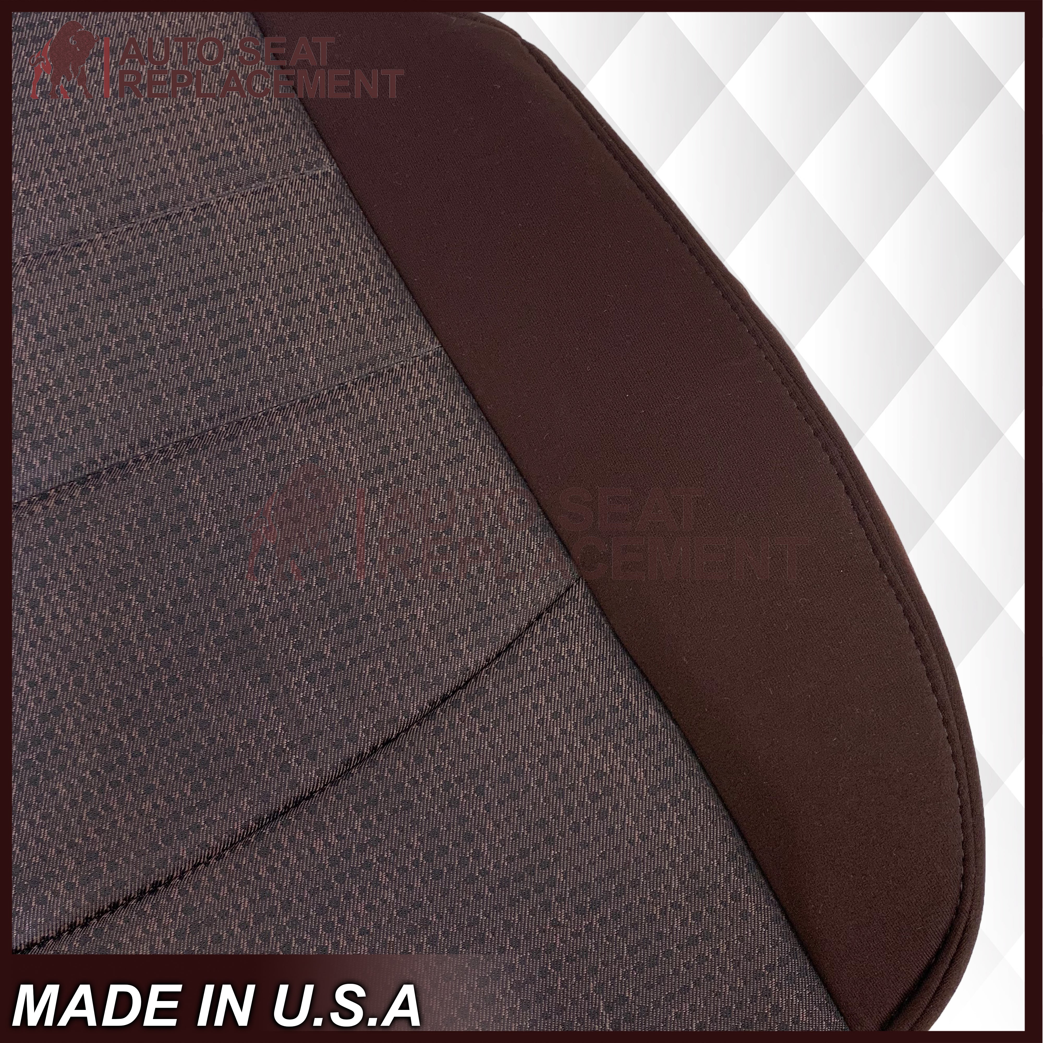 2013-2018 Dodge Ram 1500 2500 SLT Outdoorsman Custom Fit Bottom Cloth Seat Cover - Durable Brown Truck Seat Protector for Off-Road & Work Trucks