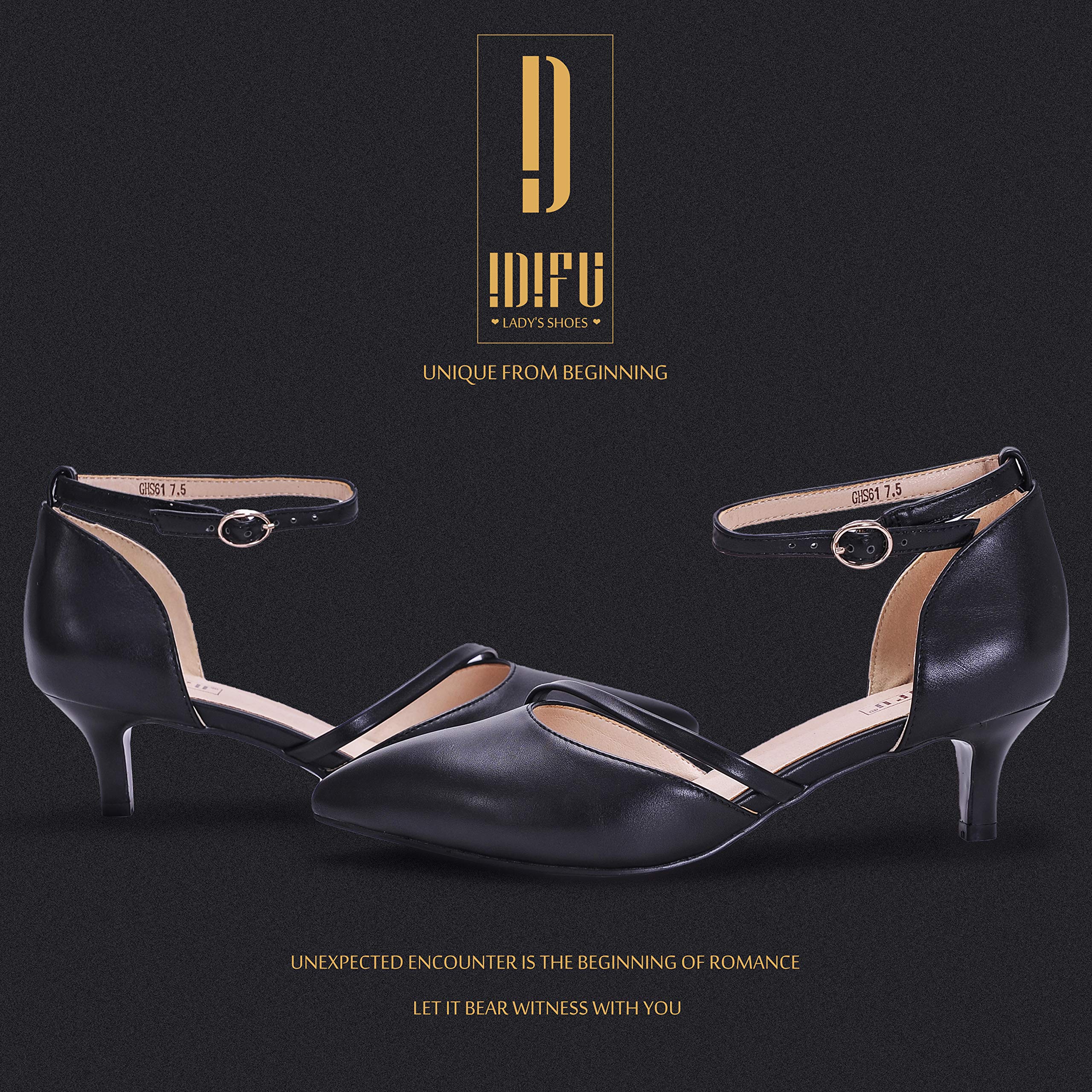 IDIFU Women's IN2 Maxine Low Kitten Heels - Elegant Closed Toe Dress Pumps for Wedding, Evening & Formal Occasions - Perfect for Brides, Prom & Special Events