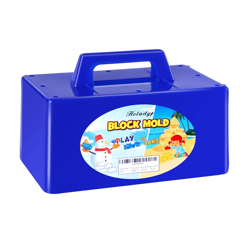**Holaday Snow Fort Building Kit - Snow Brick Maker & Sand Castle Mold for Kids - Outdoor Winter & Summer Toys - Perfect for Beach, Snow Play & Backyard Fun - Blue**