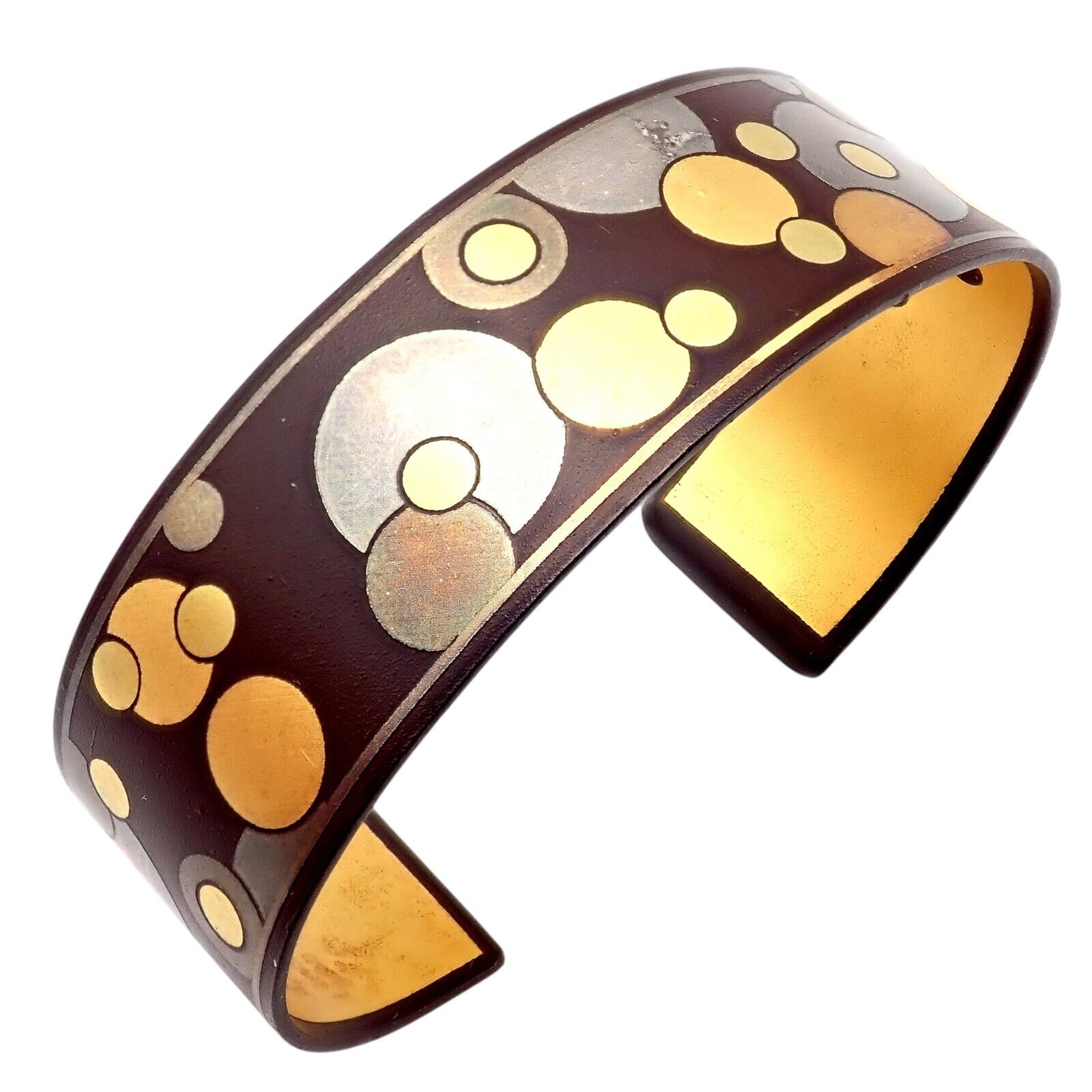 Vintage Tiffany & Co. Angela Cummings Black Iron 24k Gold Plated Cuff Bracelet - Elegant Statement Jewelry for Women, Perfect for Parties, Weddings & Special Occasions