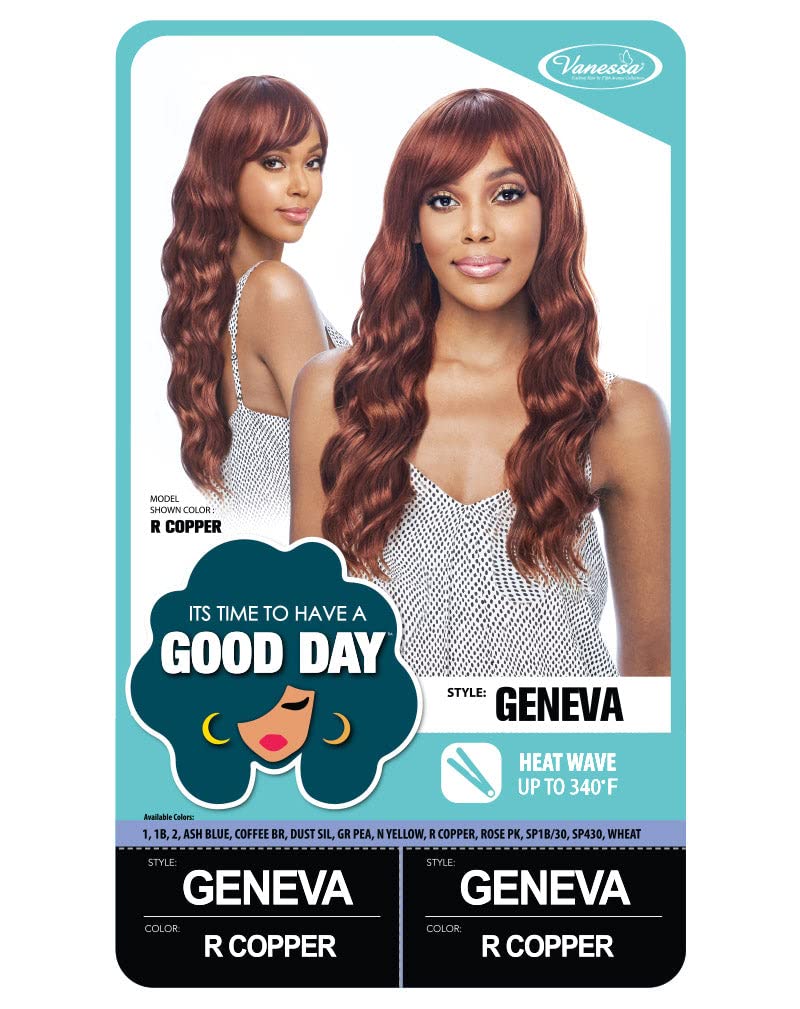 Vanessa Good Day Synthetic Hair Wig - Geneva (Rose Pink) | Comfortable & Stylish for Daily Wear, Cosplay, and Special Occasions