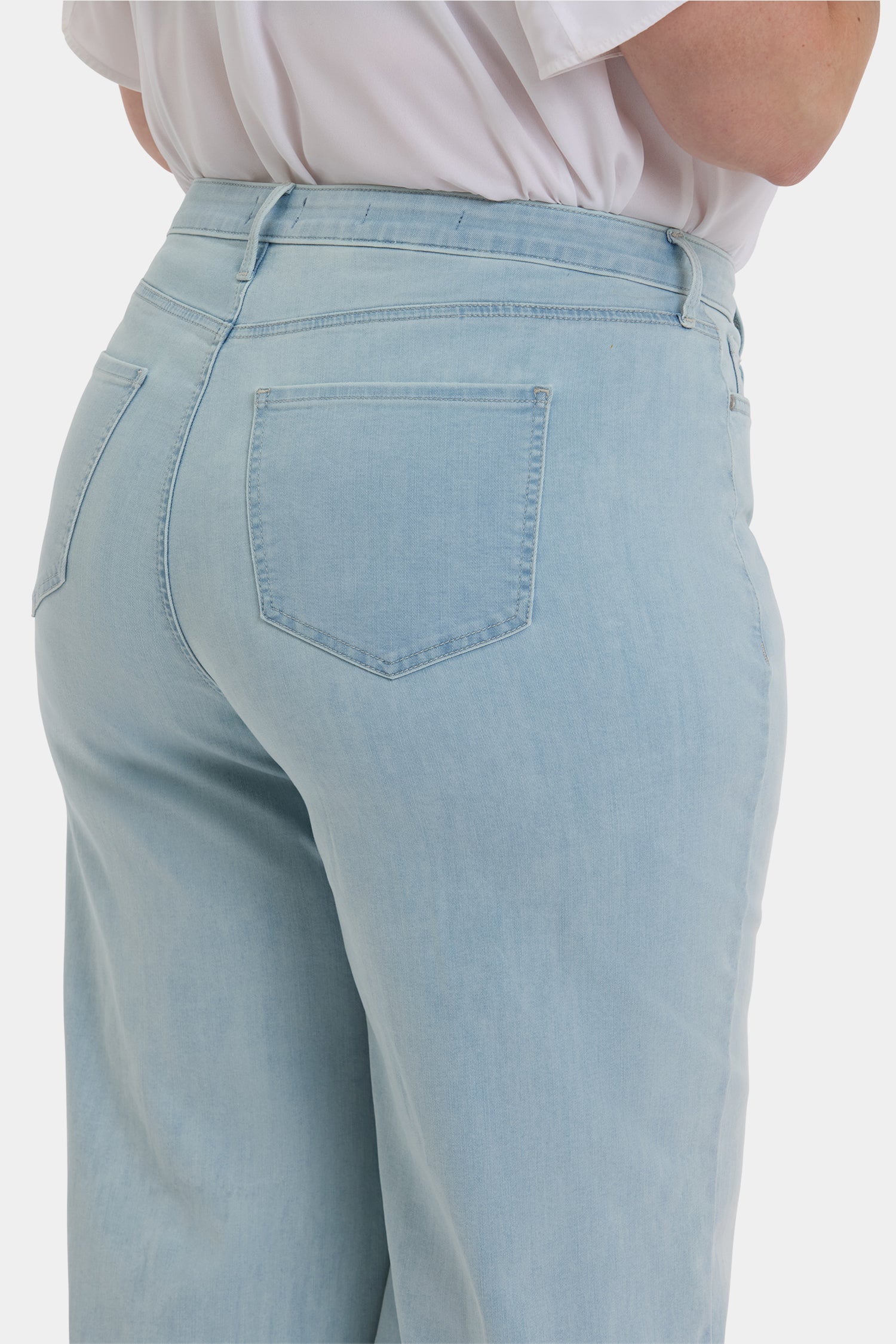 Brodi Women's Plus Size Wide Leg Ankle Jeans - Comfortable High Waist Denim Pants for Casual Wear | Clear Waters Wash | Perfect for Everyday Outfits and Weekend Looks
