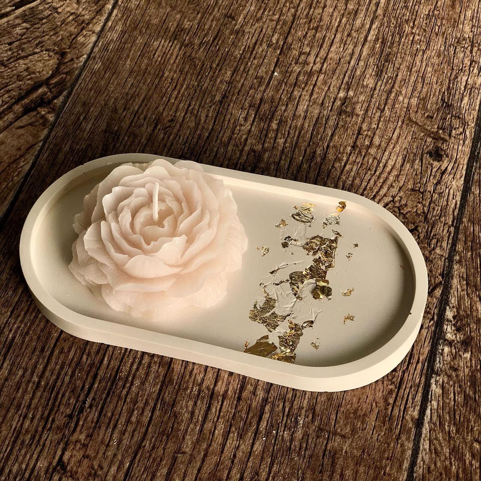 2-Pack Flower Shaped Silicone Candle Molds - DIY 3D Rose & Peony Candle Making Kit for Resin, Soap, and Wax Crafts - Perfect for Valentine's Day Gifts, Home Decor, and Wedding Centerpieces (3.6