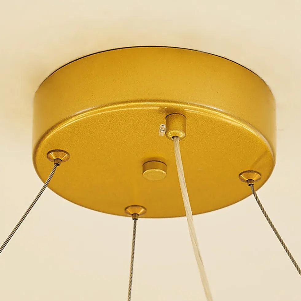 Modern Gold Wavy Multi Glass Ball Pendant Light - Elegant Dining Room & Kitchen Island Lighting Fixture