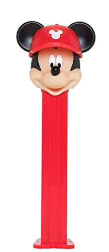 Mickey Mouse Baseball Hat Pez Candy Dispenser with 2 Refills - Disney Collectible Toy & Party Favor for Kids, Birthday Gifts, Halloween Treats, and Disney Themed Events