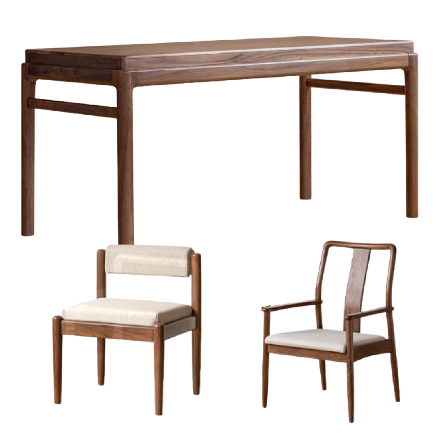 47.2x25.6x27.5 inch / 120x65x70 cm/ walnut color / tea table+chair 3 pcs
