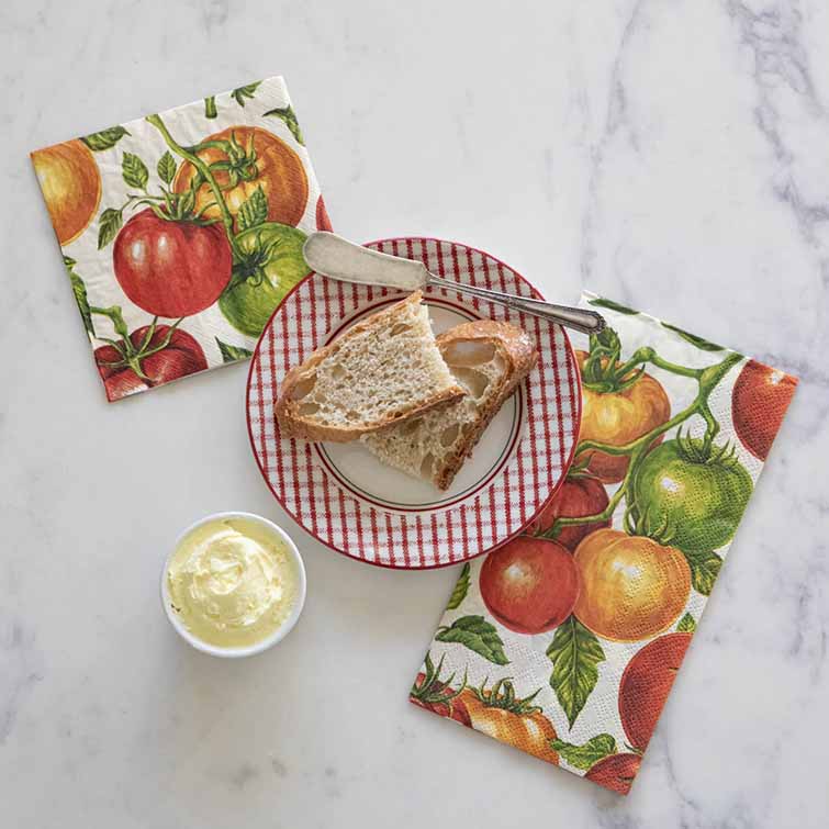 Premium 16-Pack Tomato Guest Napkins - Soft, Absorbent & Elegant for Dinner Parties, Weddings & Home Decor