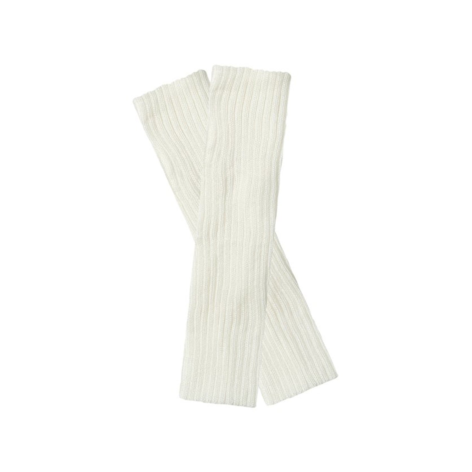 FLOOF Cozy White Leg Warmers for Women - Soft Knit Winter Accessories for Dance, Yoga & Cold Weather Outfits