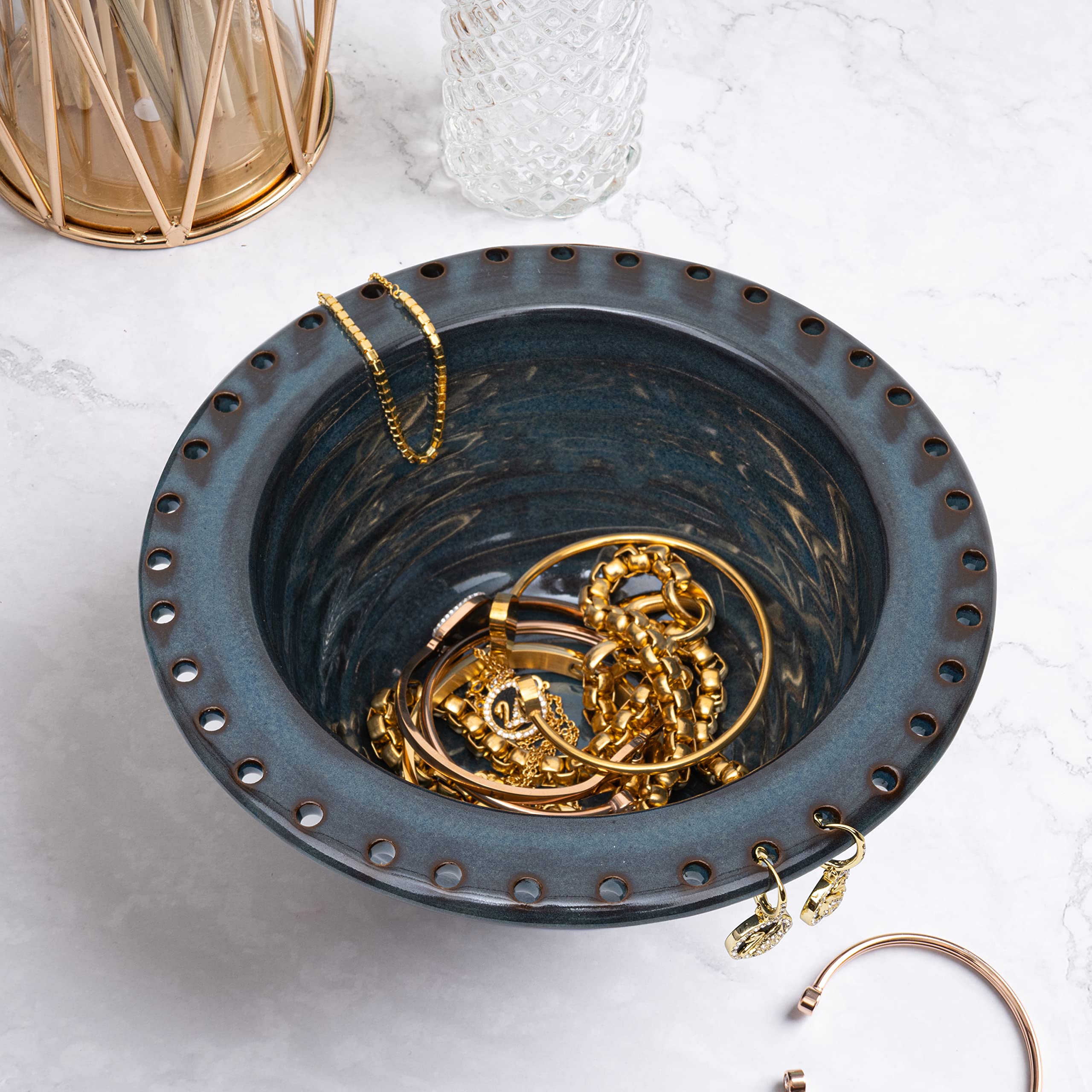 Elegant Jewelry Storage Bowl - 6.5