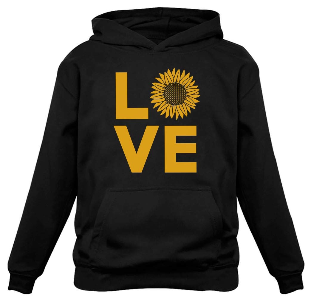 Stylish Sunflower Print Hoodie for Women & Girls | Cute Pullover Sweatshirt | Casual Wear, Fall Fashion, Gift Idea
