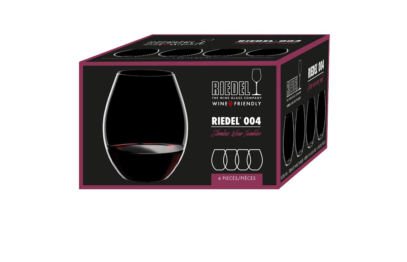 Riedel 004 Crystal Tumbler Set of 4 - Premium Whiskey Glasses for Scotch, Bourbon & Cocktails - Elegant Barware for Home Entertaining & Gifts