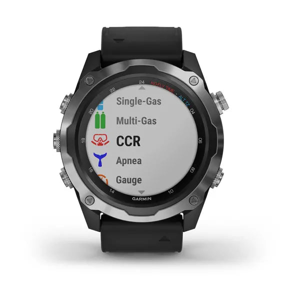 Garmin Descent Mk2 Dive Computer - Stainless Steel with Black Band | Professional Scuba Diving Watch for Underwater Exploration & Freediving