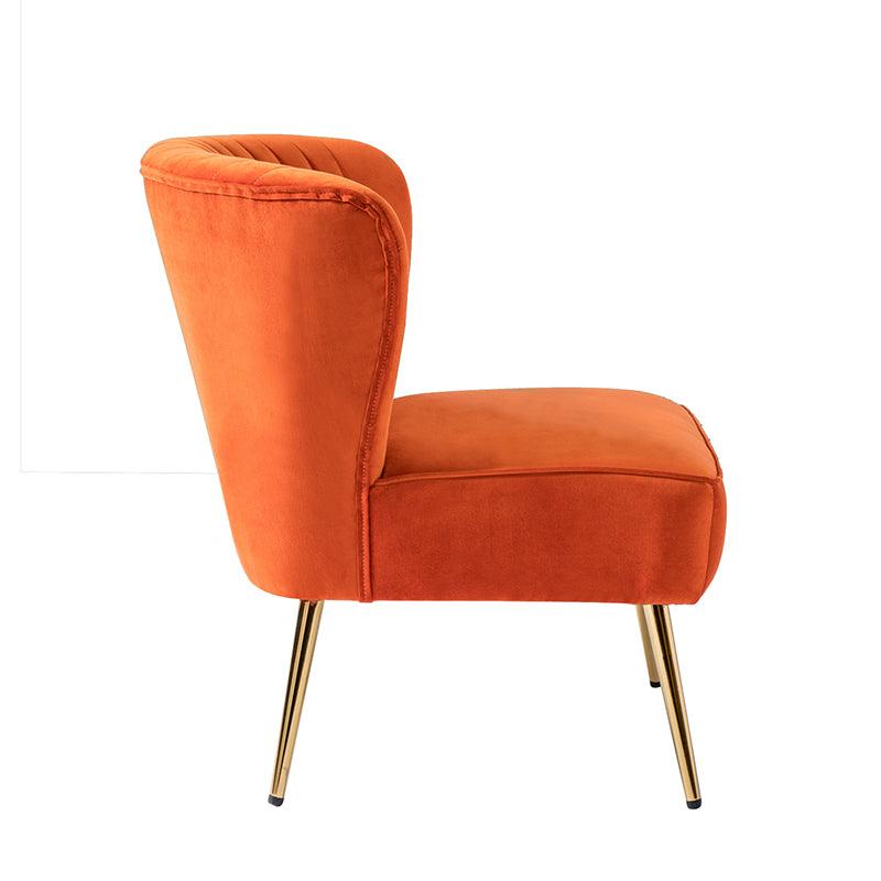 Lola Velvet Side Chair - Modern Upholstered Accent Chair for Living Room, Bedroom & Office - Soft Velvet Fabric with Sturdy Wooden Legs - Perfect for Dining, Lounge & Home Decor