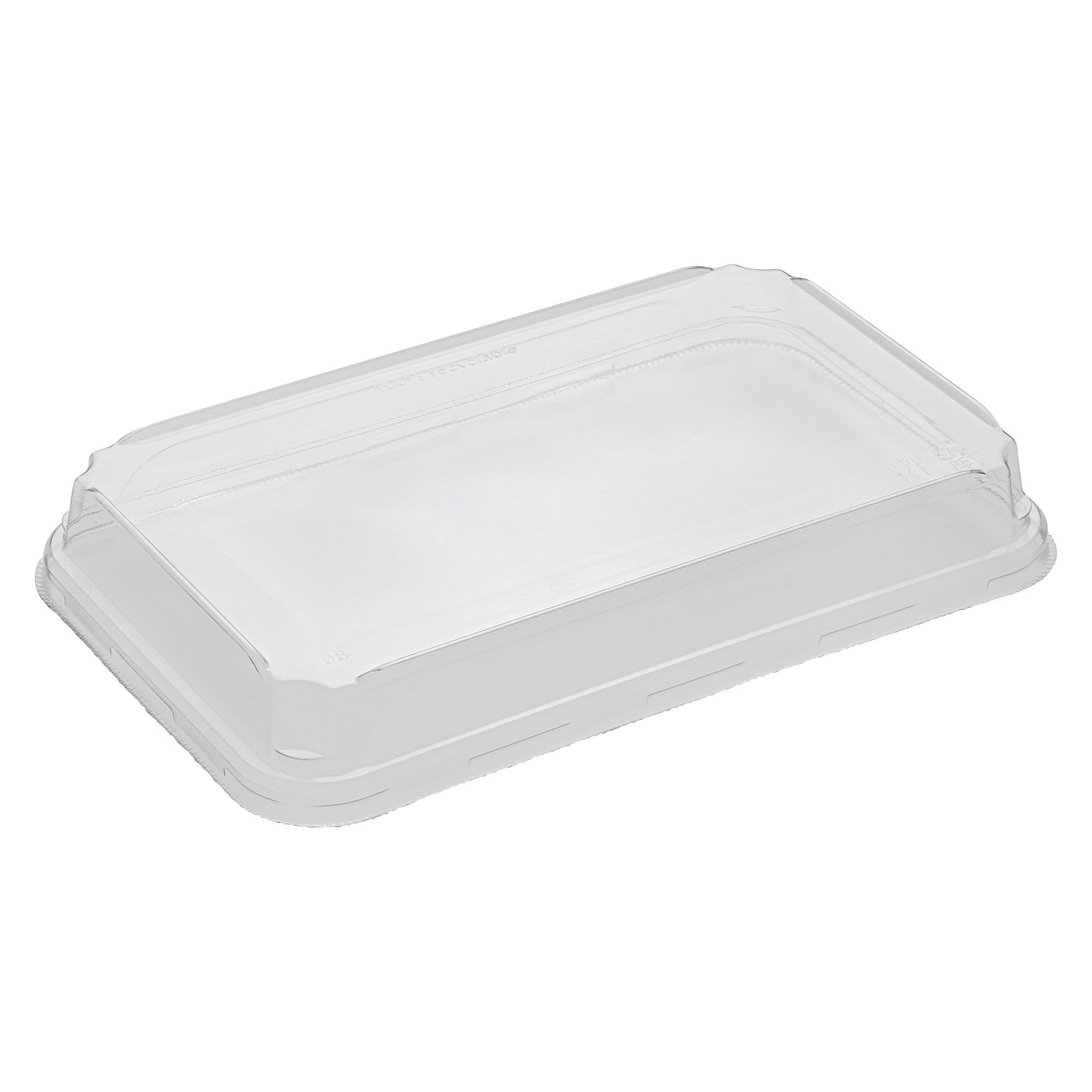 Matsuri Vision 8.8 x 5.5 x 1.2 Inch Clear Plastic Dome Lids for Sushi Containers - 50 Pack Airtight No-Fog Lids (Containers Sold Separately) - Perfect for Sushi Restaurants, Catering & Takeout Boxes