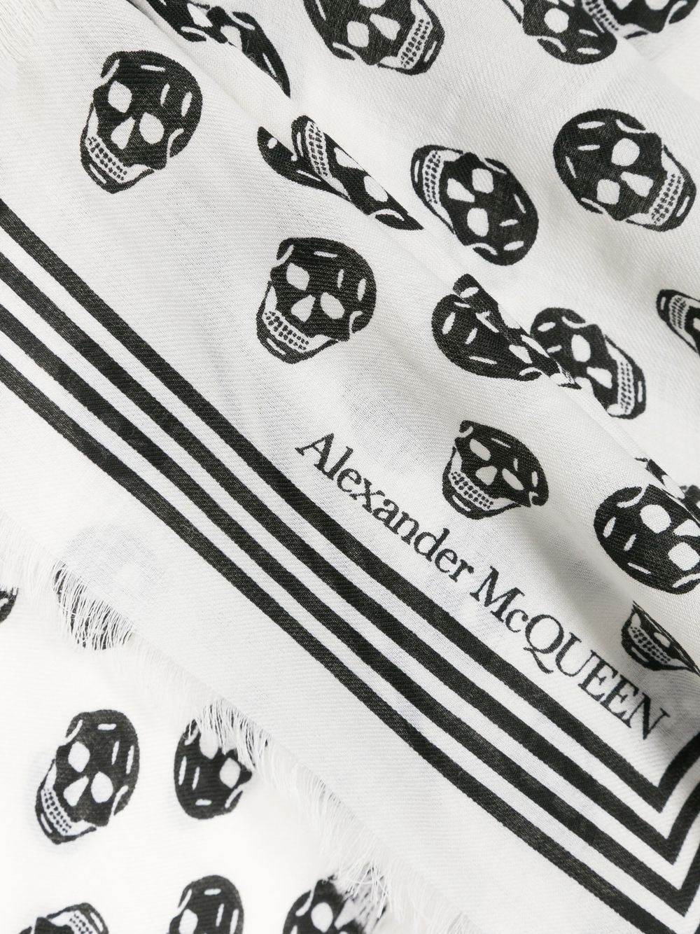 Alexander McQueen White Scarves - Luxury Fashion Accessory for Women, Perfect for Everyday Wear & Special Occasions