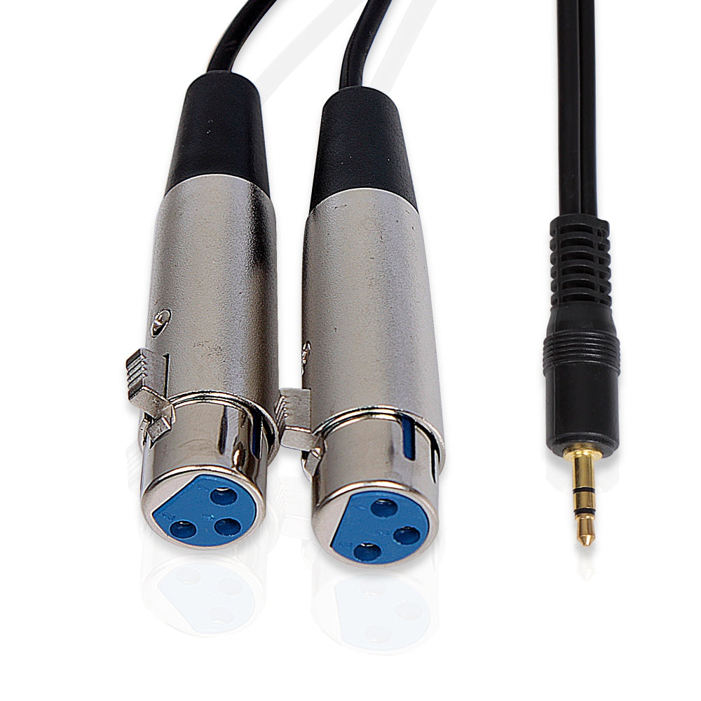 6 Ft. 3.5mm to XLR Cable - High Quality Audio Cable for Microphones, Instruments & Studio Equipment - Perfect for Live Performances, Recording & Professional Audio Setups