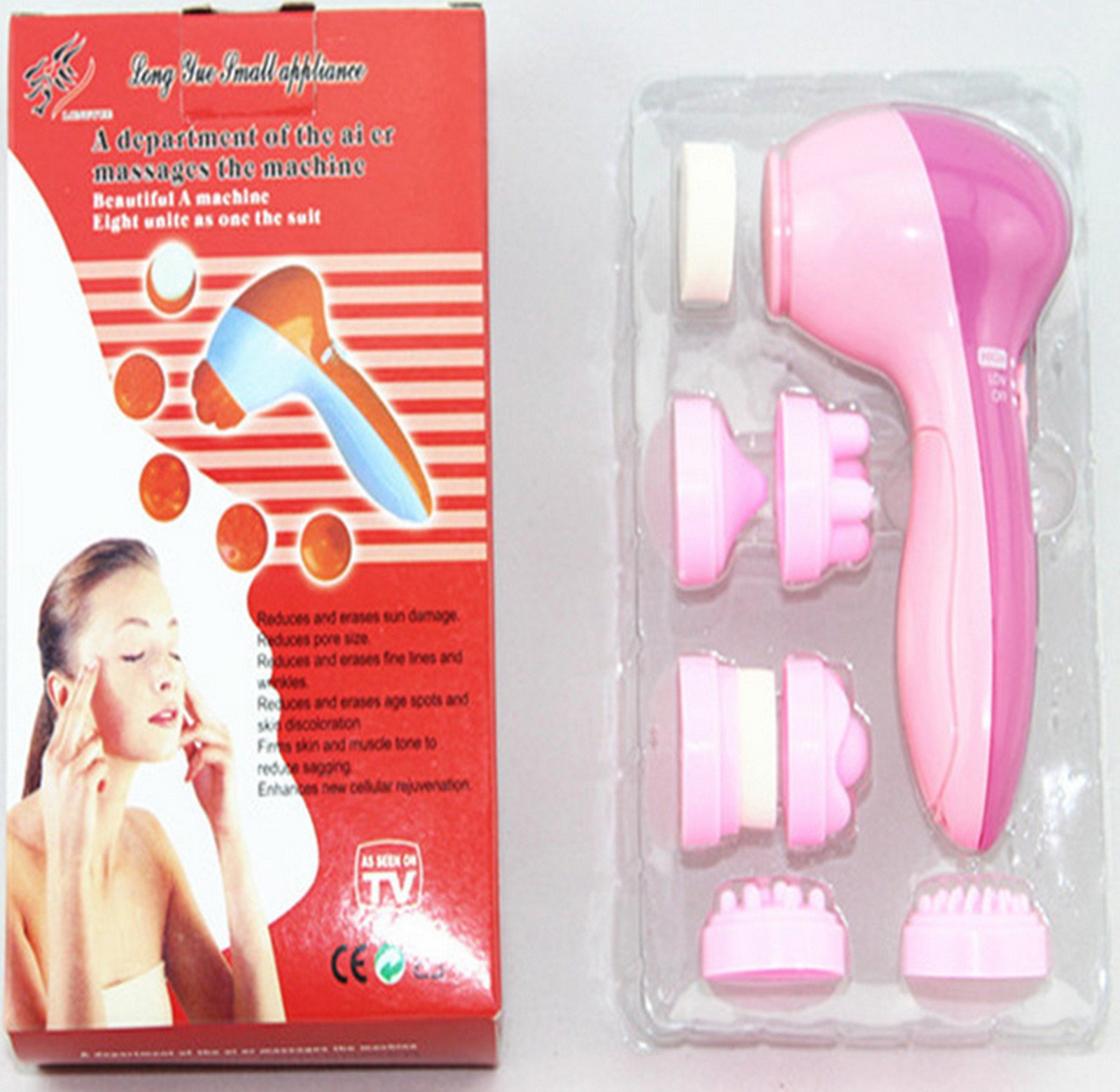 6-in-1 Facial Beauty Device - Cleansing & Massage Tool for Skin Care | At-Home Spa Treatment & Skincare Routine