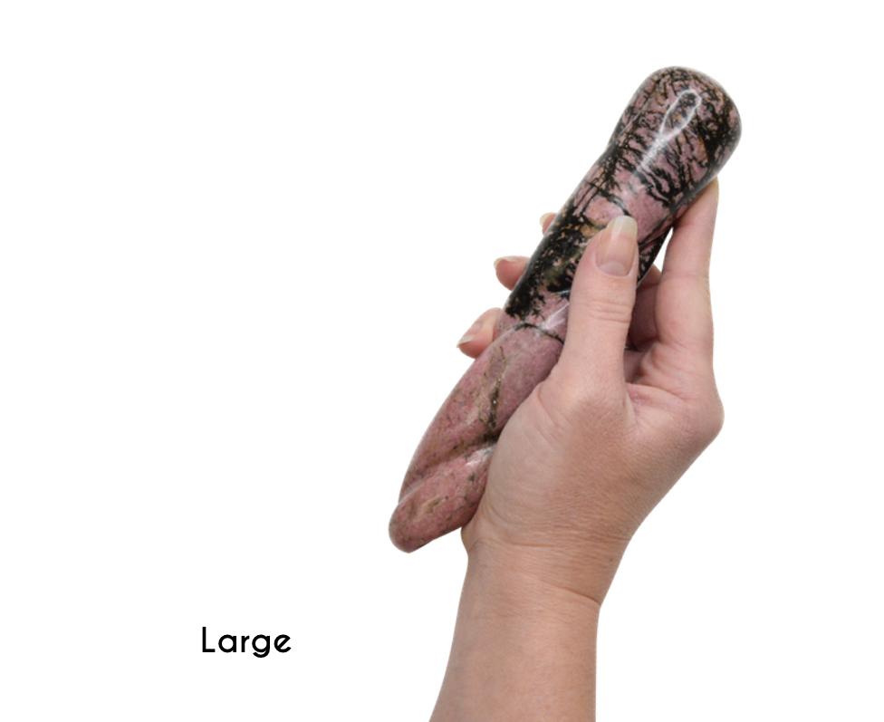 Rhodonite Yoni Wand for Women - Enhance Sexual Energy & Feminine Power | Crystal Healing Tool for Meditation, Chakra Balancing & Self-Care Rituals