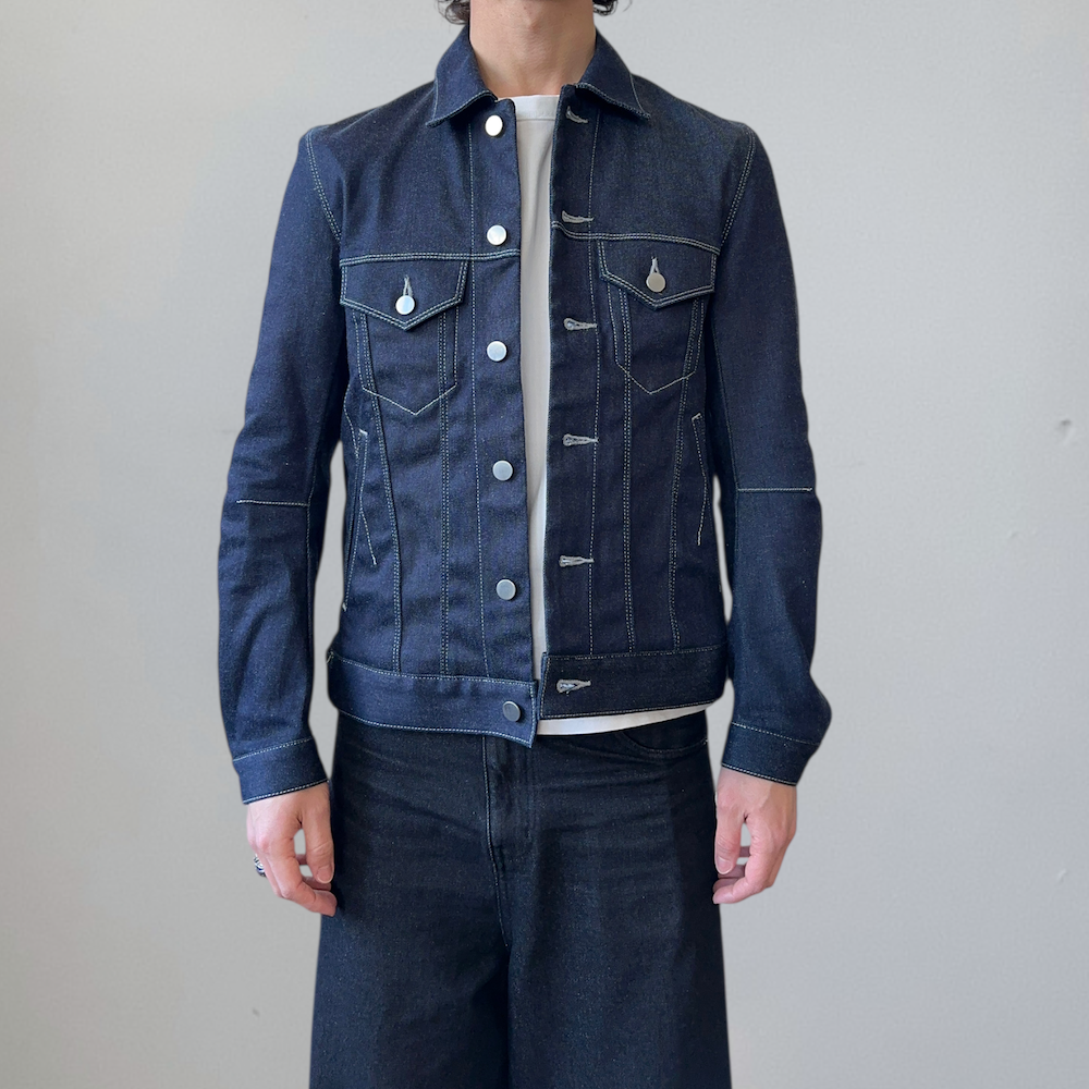NUMBER(N)INE X STUDIOUS Indigo Denim Jacket - Vintage Style Distressed Denim Coat for Men & Women | Perfect for Casual Outfits, Streetwear, and Layering