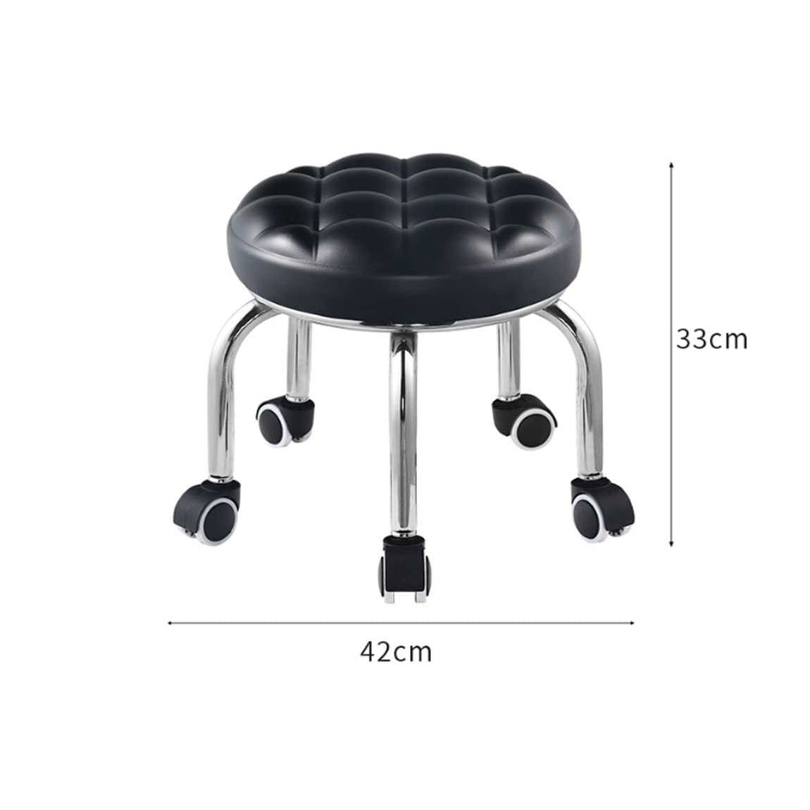 Black Vanity Stools & Benches, Counter Height Bar Stools, Garden Stools, Desk Stools with Moving Footrest - Perfect for Bathroom Vanity, Kitchen Island, Home Office & Outdoor Decor