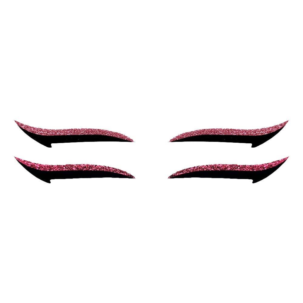 Comet Busters Glitter Eyeliner Stickers - Hot Pink & Light Pink (EYE044) | Waterproof Eye Makeup for Parties, Halloween & Festivals