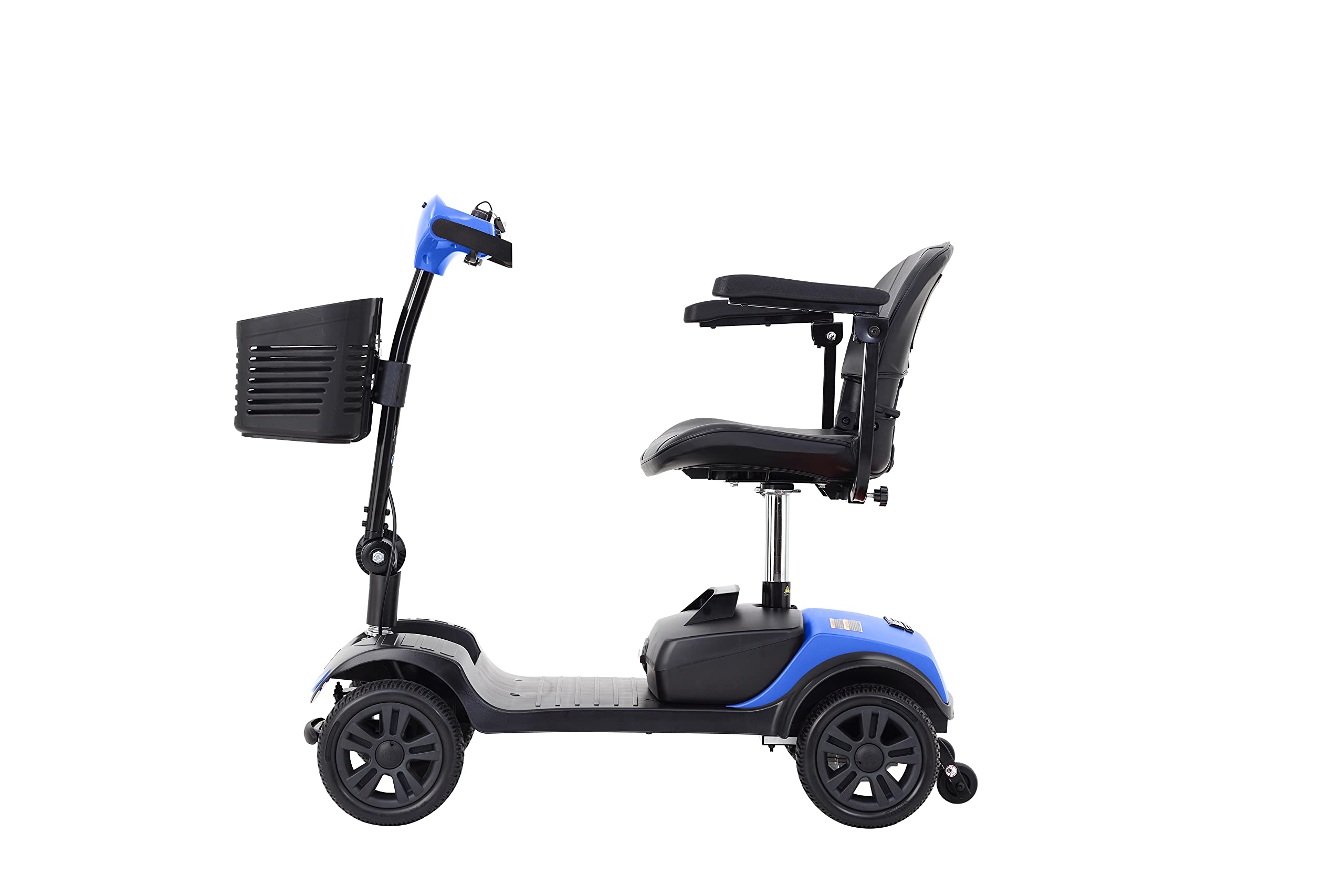 M1 LITE Blue Metro 4 Wheel Electric Powered Wheelchair - Compact Mobility Scooter for Adults & Seniors - Lightweight Foldable Design for Indoor/Outdoor Use - Best Price $749