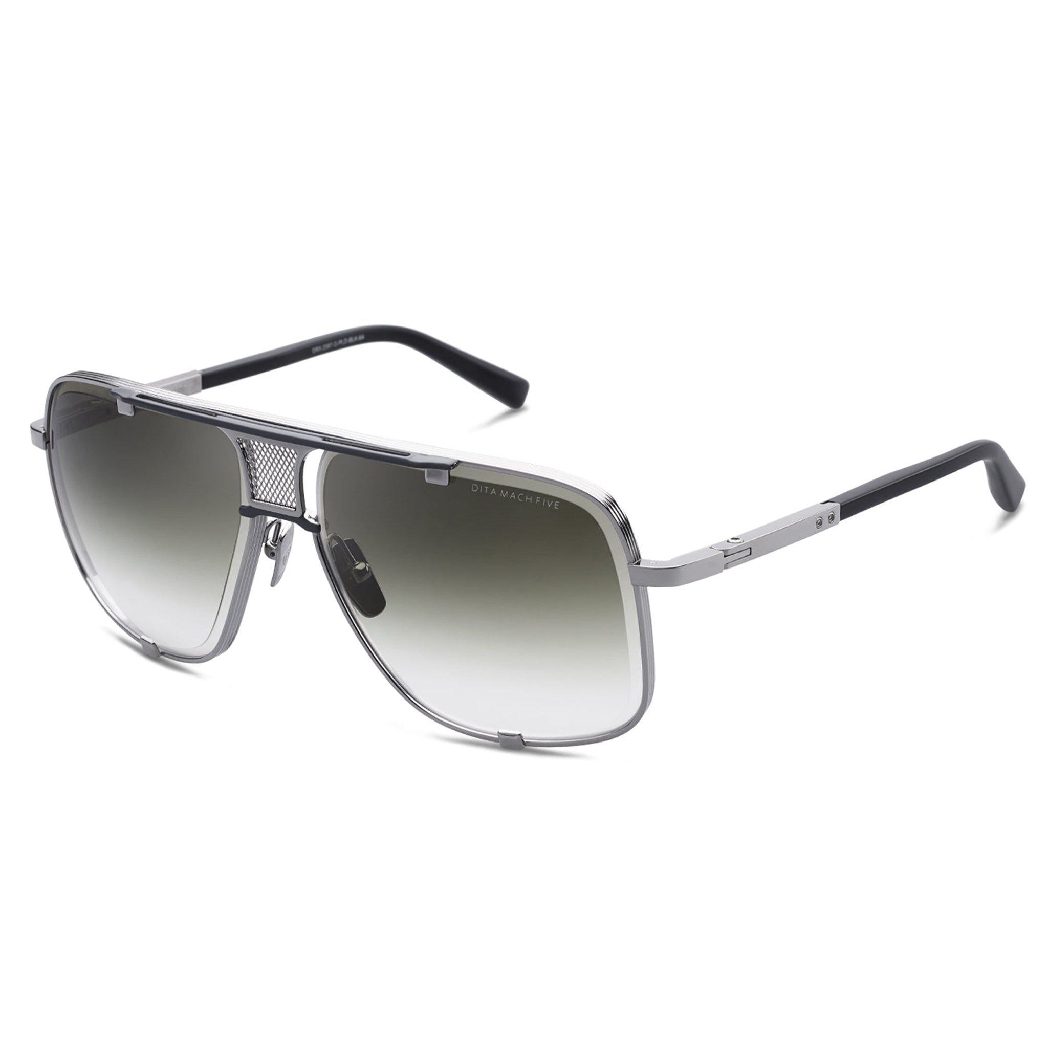 Dita Mach Five Black Green Polarized Sunglasses for Men & Women - UV Protection, Stylish Aviator Shades for Driving, Outdoor & Travel