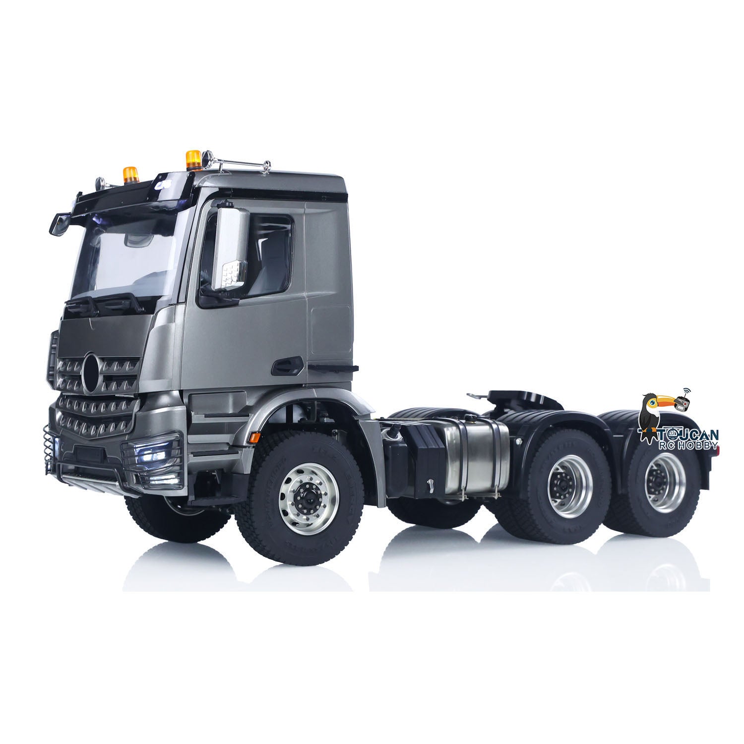 1/14 Scale RTR RC Tractor Truck - 2.4GHz Radio Control, 6x6 Off-Road, 2-Speed Metal Gearbox, No Lock Differential Axles - Compatible with TAMIYA Trailers - Perfect for Crawling, Hauling & Off-Road Adventures
