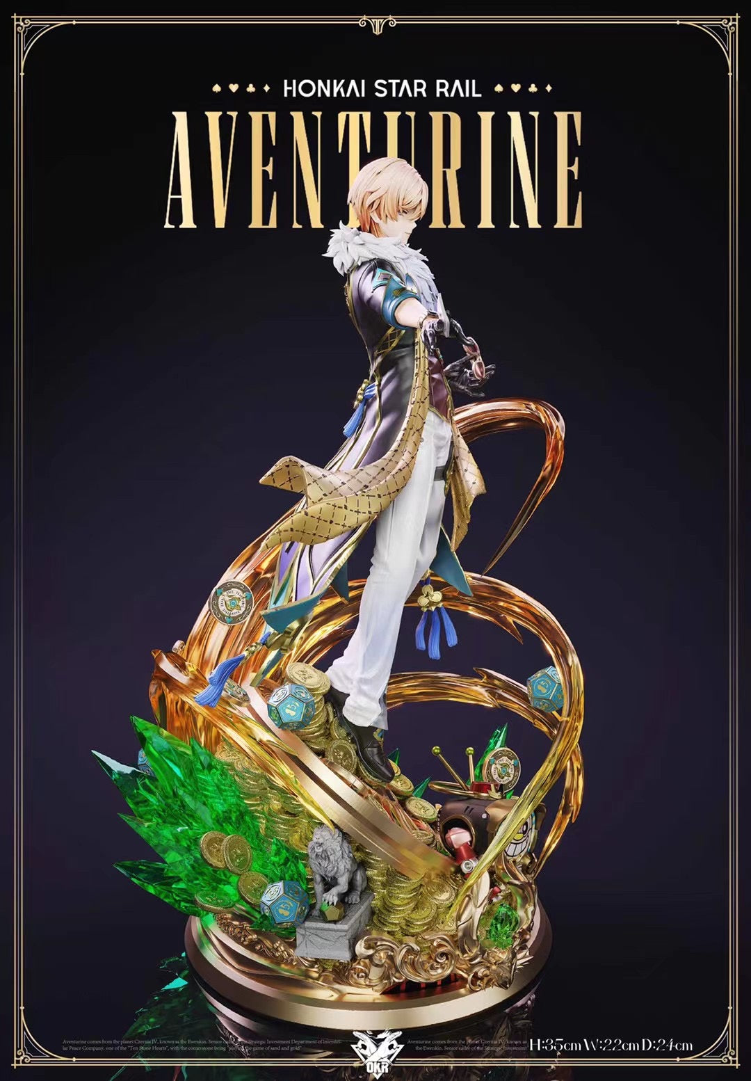 Honkai: Star Rail Aventurine Cosplay Costume - Official Character Outfit for Anime Conventions & Gaming Events | Perfect for Cosplayers, Halloween & Themed Parties