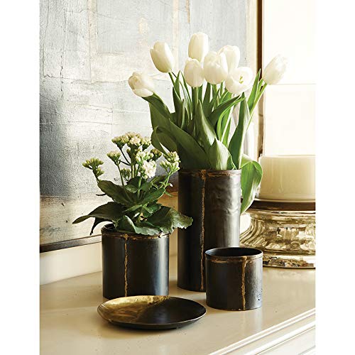 Santa Barbara Design Studio Recycled Iron Vase - Handmade Rustic Home Decor for Living Room, Dining Table & Wedding Centerpiece
