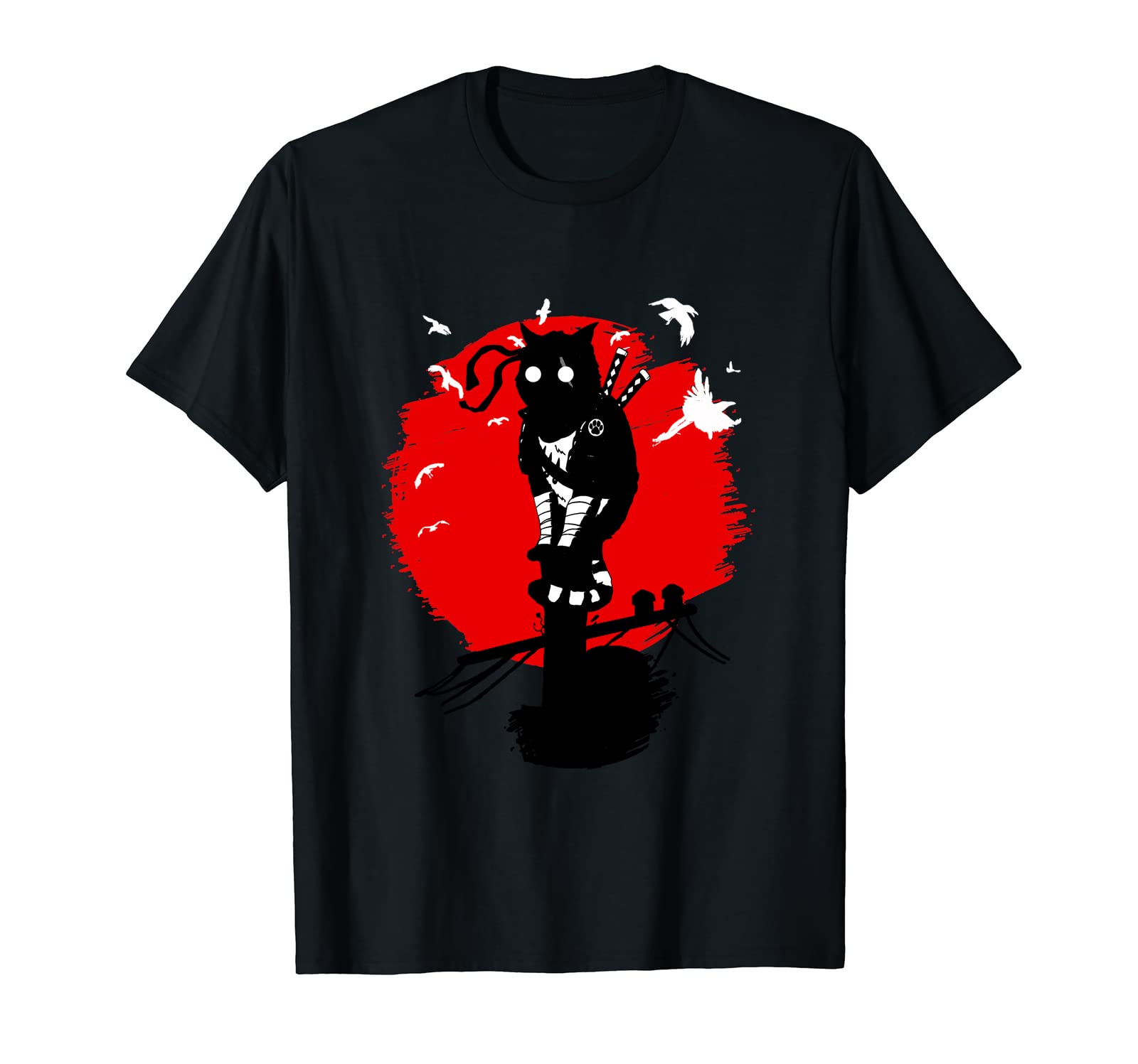 Kawaii Anime Cat Graphic Tee - Vintage Cute Funny Short Sleeve T-Shirt for Men & Women | Casual Streetwear, Cosplay, Anime Convention Outfit