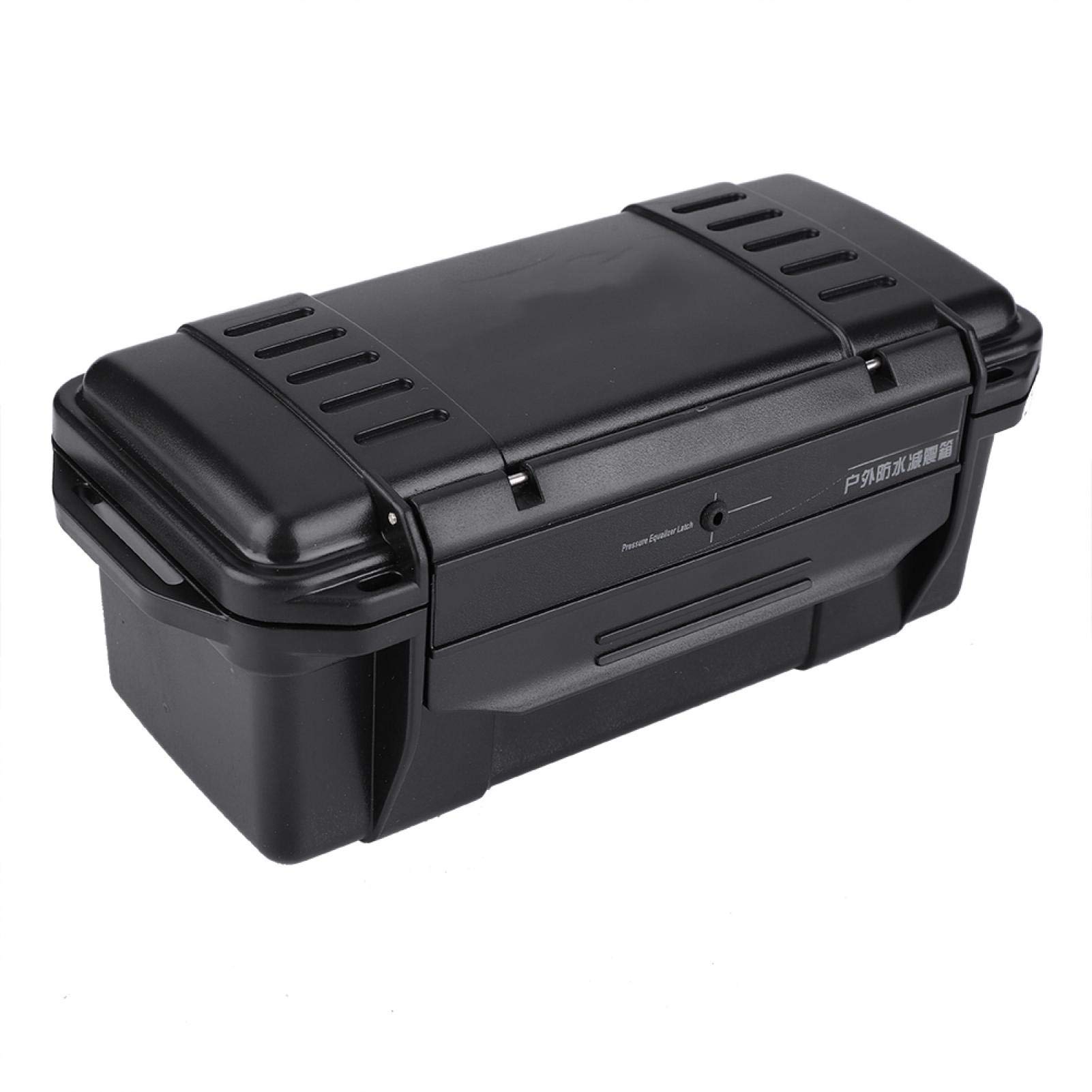 **Heavy-Duty Outdoor Storage Case - Waterproof & Pressure-Proof Black Ammo Crate Utility Box for Boating, Camping & Tactical Gear (200 x 98 x 82mm) - Ideal for Marine, Hunting & Emergency Supplies**