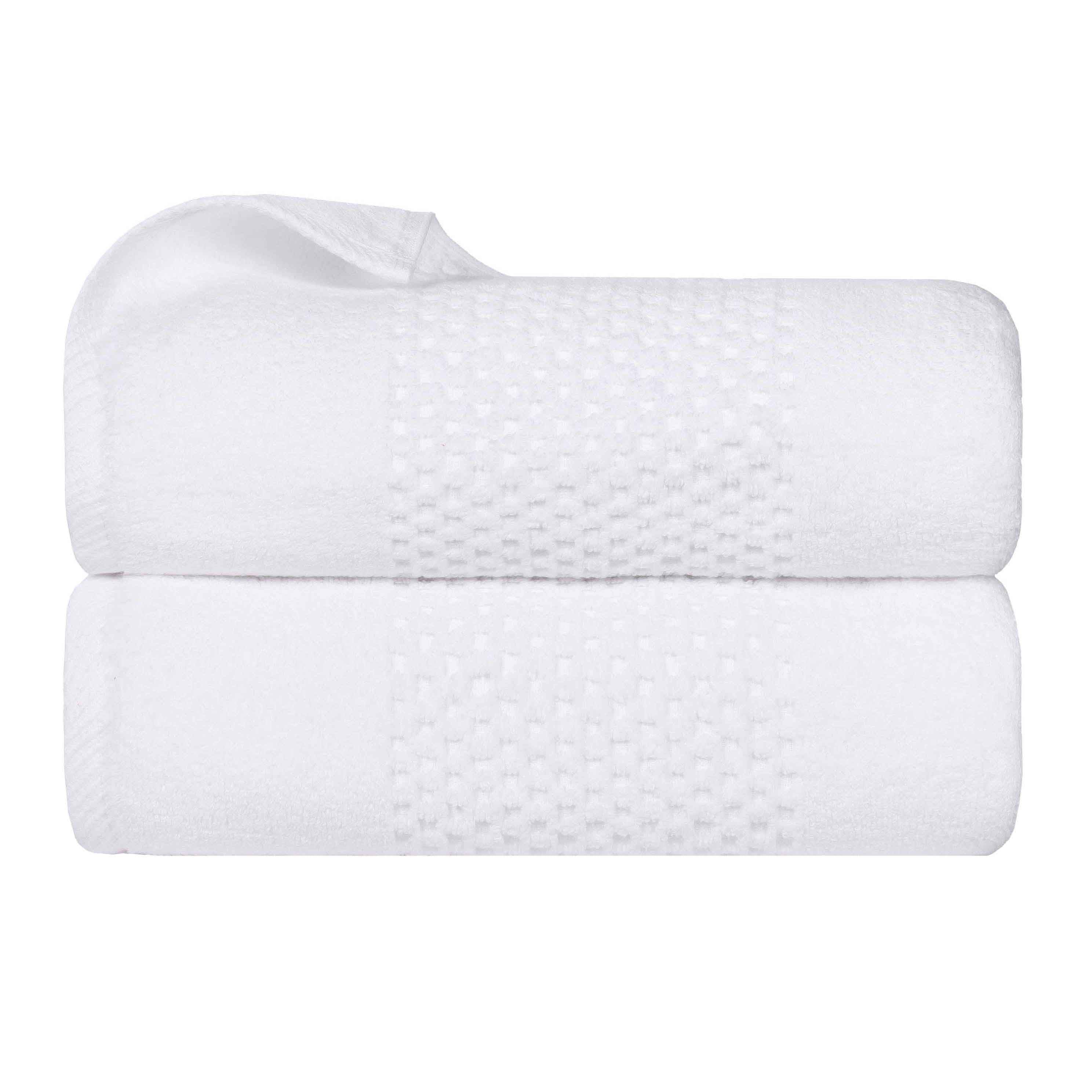 Premium 100% Cotton Waffle Weave Bath Towels Set of 2 - Ultra Absorbent, Quick Dry, Soft & Luxurious for Spa, Bathroom, Beach & Gym Use