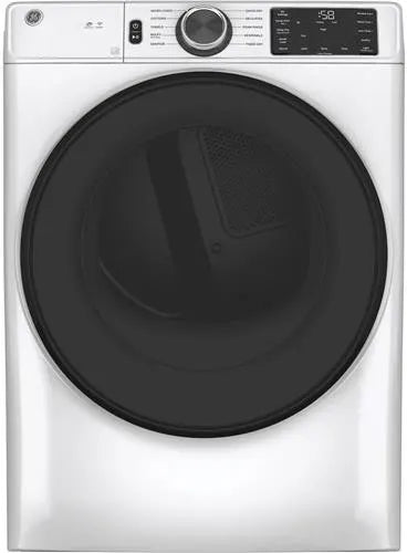 GE 28 Inch Electric Dryer with Advanced Moisture Sensor - White (GFV55ESSNWW) - Perfect for Laundry Rooms & Apartments