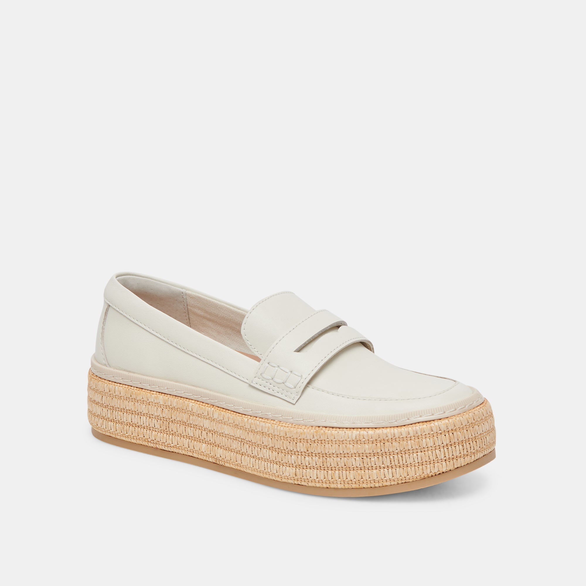 RANNA Women's Ivory Leather Loafers - Comfortable Slip-On Shoes for Casual & Office Wear | re:vita Collection