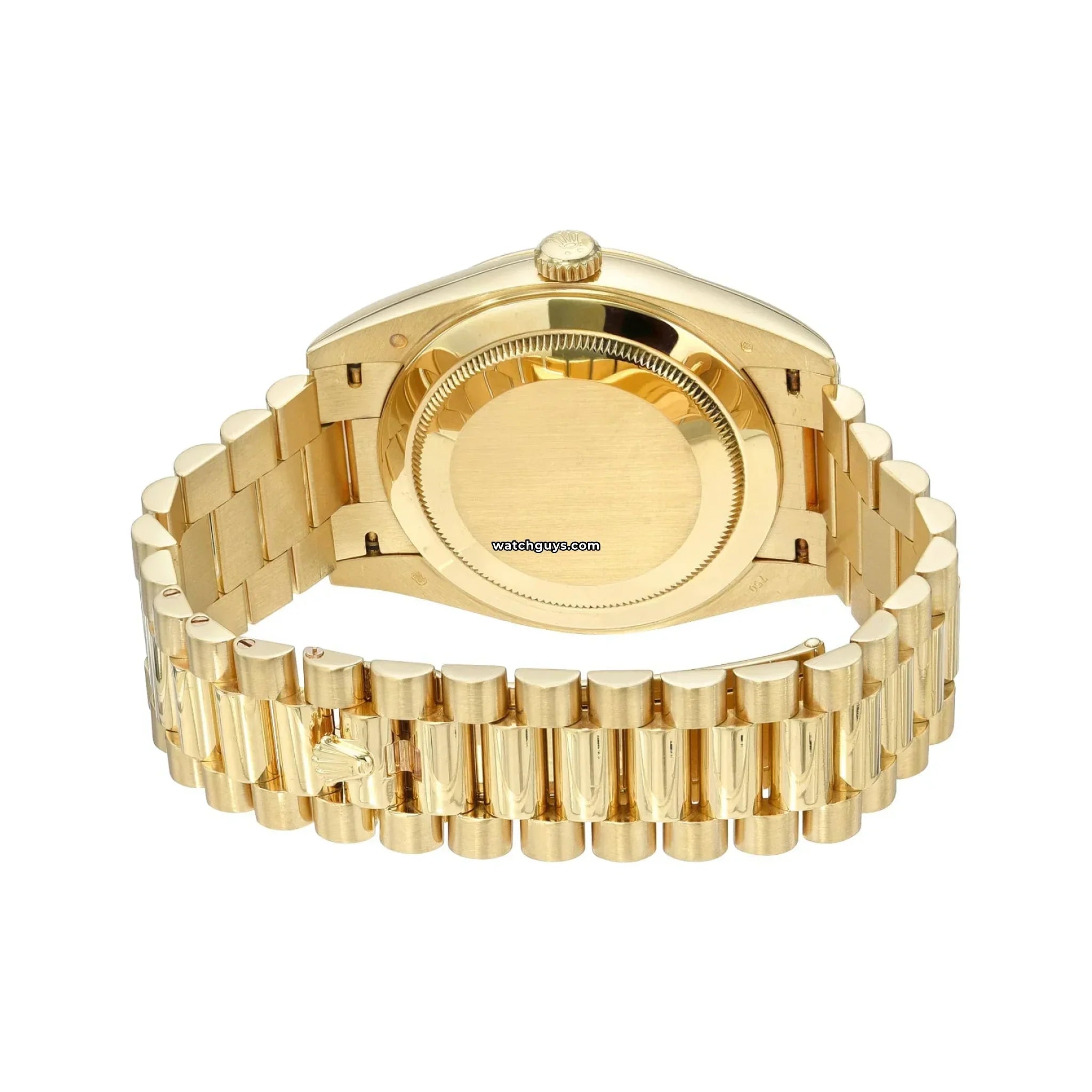 Luxury Rolex Day-Date 228348RBR 18K Gold Watch with Champagne Dial & Baguette Diamonds - Perfect for Business Meetings & Formal Events