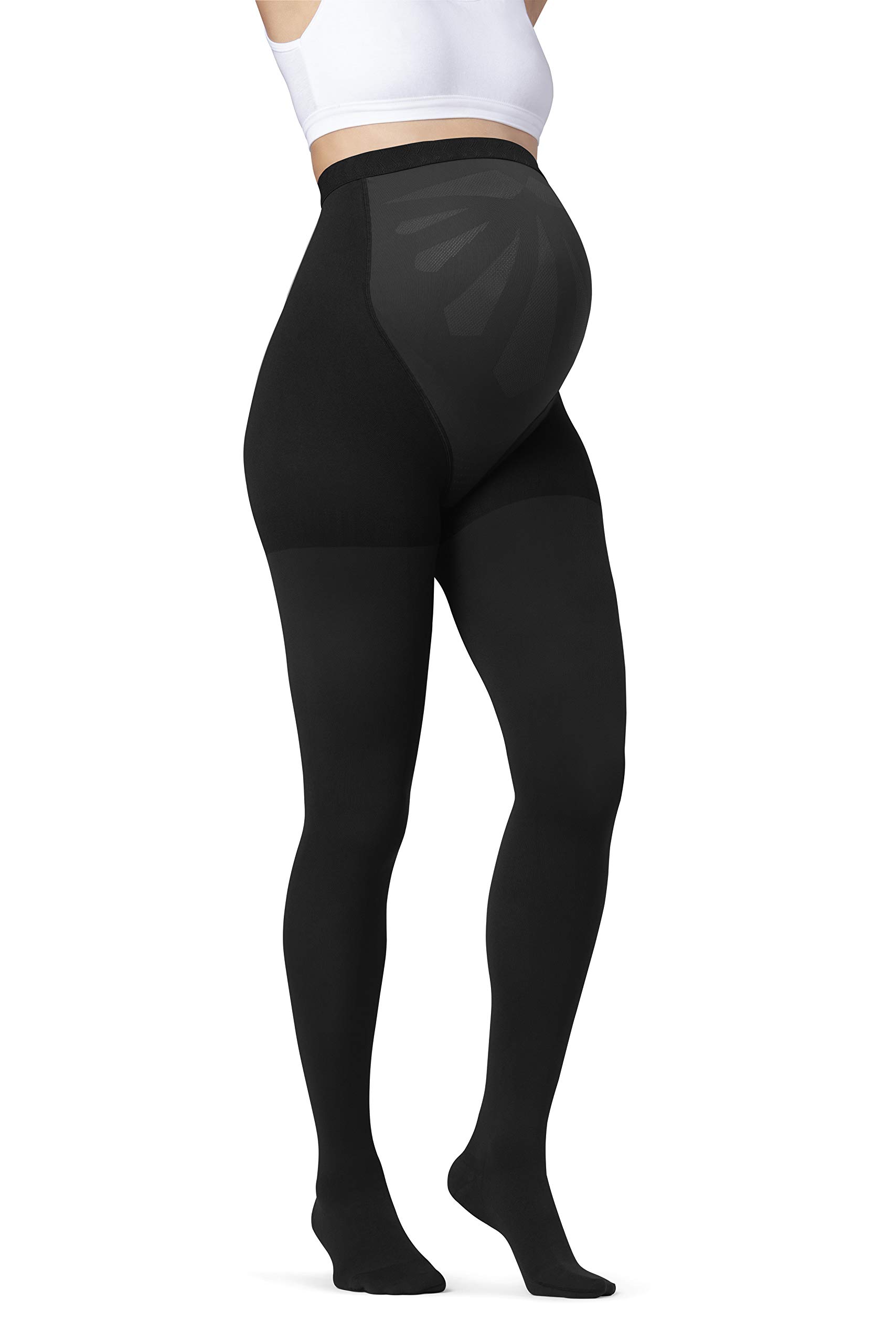 JOBST Maternity Opaque Compression Pantyhose - Waist High Support Stockings with Closed Toe for Pregnancy Comfort | Perfect for Work, Travel & Everyday Wear