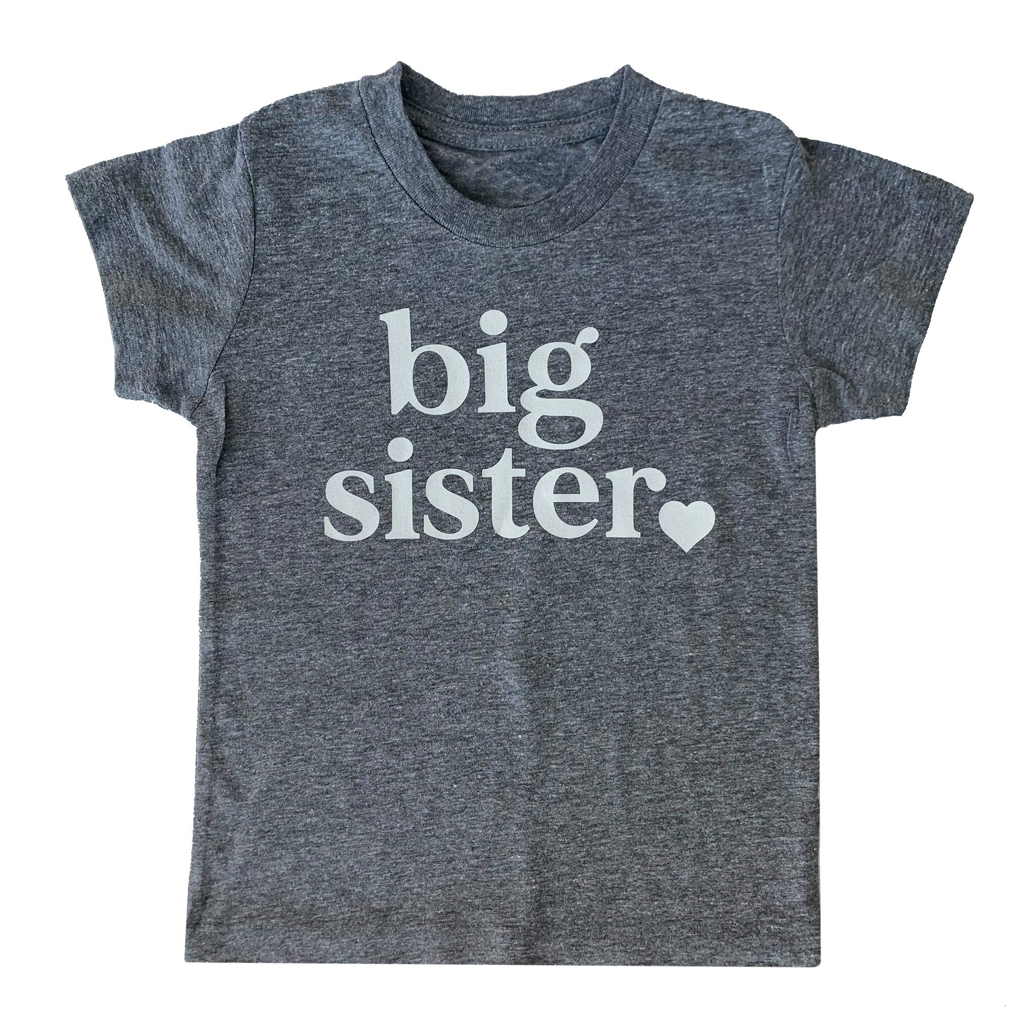 Big Sister & Little Sister Matching Sibling Reveal T-Shirts for Toddlers & Babies | Cute Family Announcement Outfits for Newborn Photos & Gender Reveal Parties