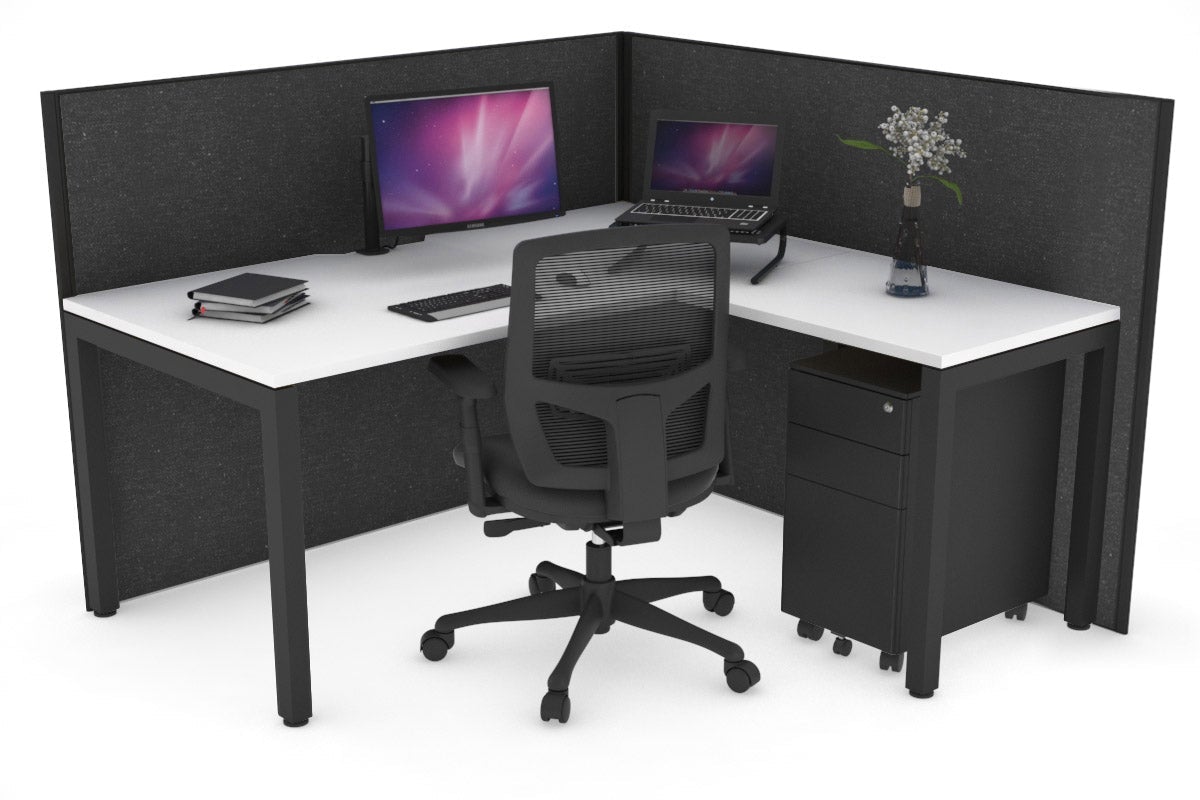 Horizon Quadro Square Legs L-Shaped Corner Office Desk - 55
