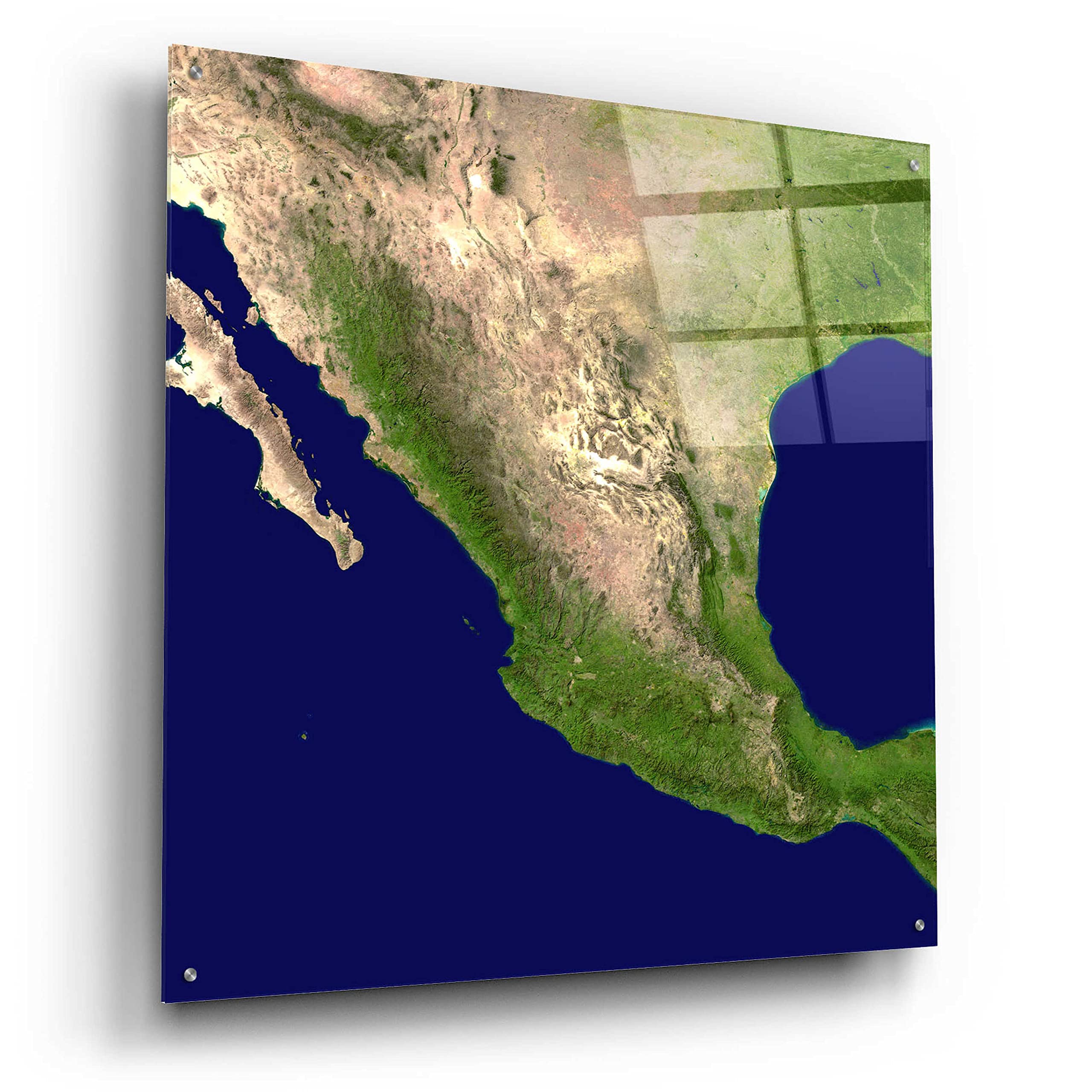 Epic Art 'Earth as Art: Mexico and Central America' Acrylic Glass Wall Art - 36x36 Inches - Stunning Home & Office Decor for Living Room, Bedroom, or Office Space