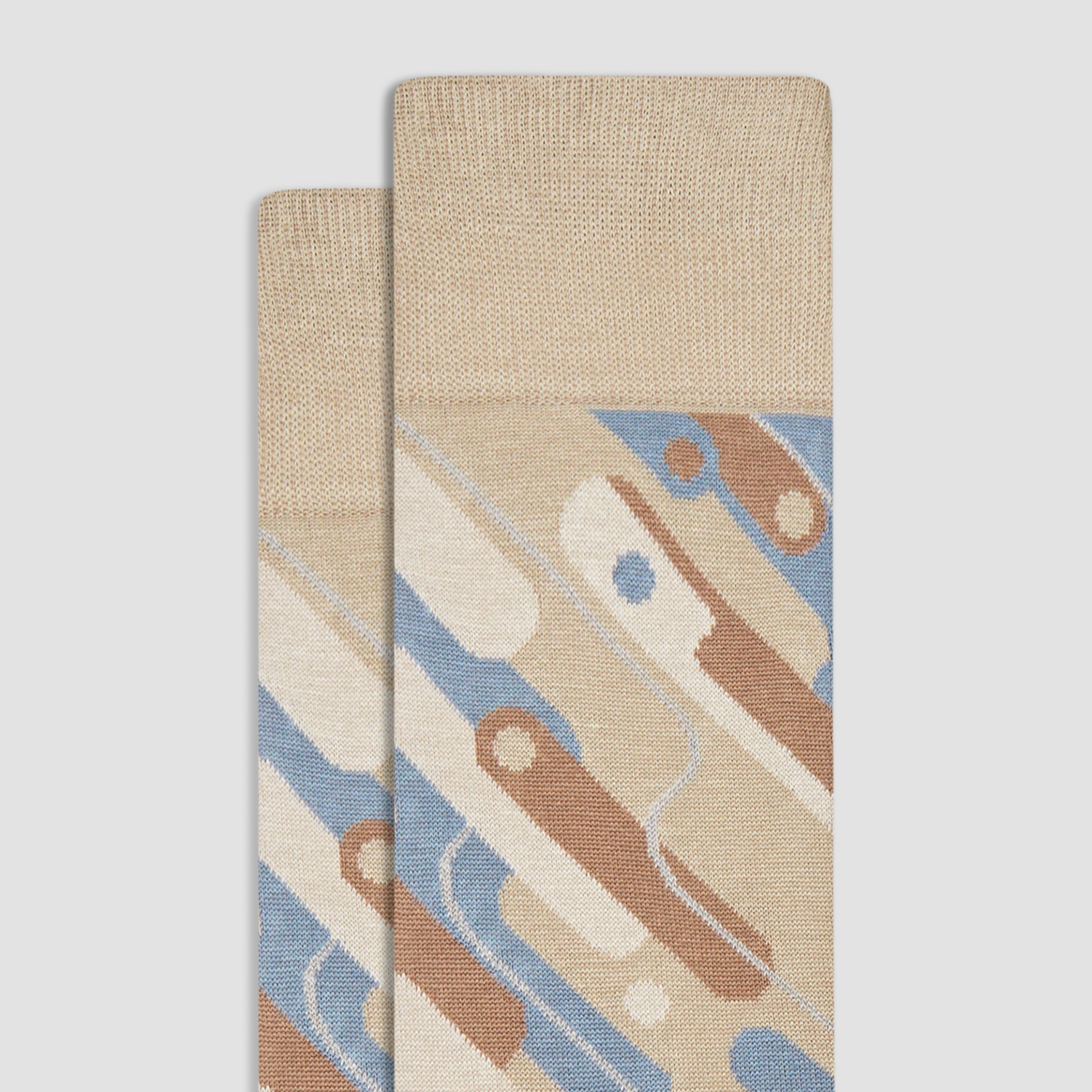 Abstract Pattern Mid Calf Socks for Women - Comfortable Cotton Blend Casual & Athletic Socks - Perfect for Running, Yoga, Workouts and Everyday Wear
