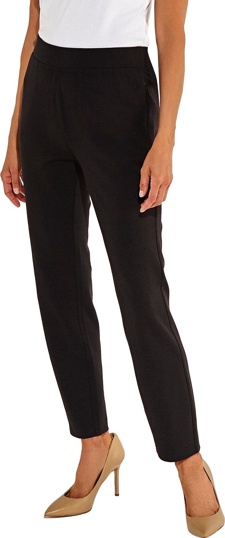 Coolibar UPF 50+ Women's Sun Protective Cala Cove Pants - Lightweight Travel & Outdoor Hiking Pants for Beach, Yoga & Summer Activities