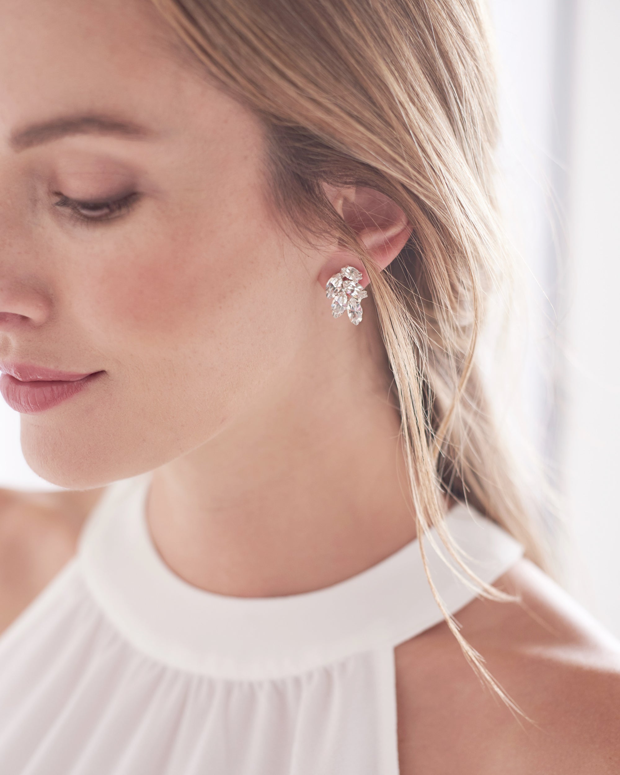 Eva Opal Stud Earrings – Dainty Opal Stone Earrings for Women, Hypoallergenic & Lightweight | Perfect for Everyday Wear, Parties & Gifts