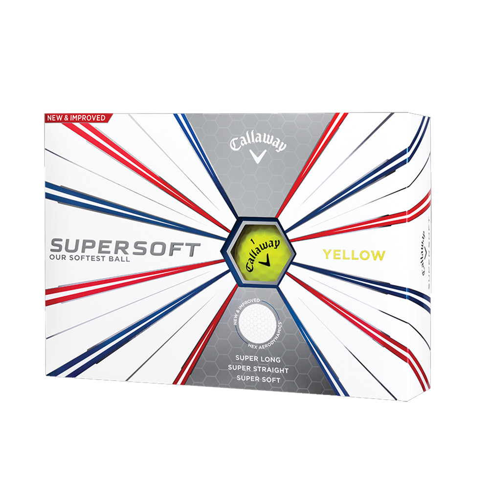 Callaway Supersoft Yellow Golf Balls - Premium Low Compression Golf Balls for Distance & Accuracy | Perfect for Beginners & High Handicappers | Ideal for Practice, Tournaments & Casual Play